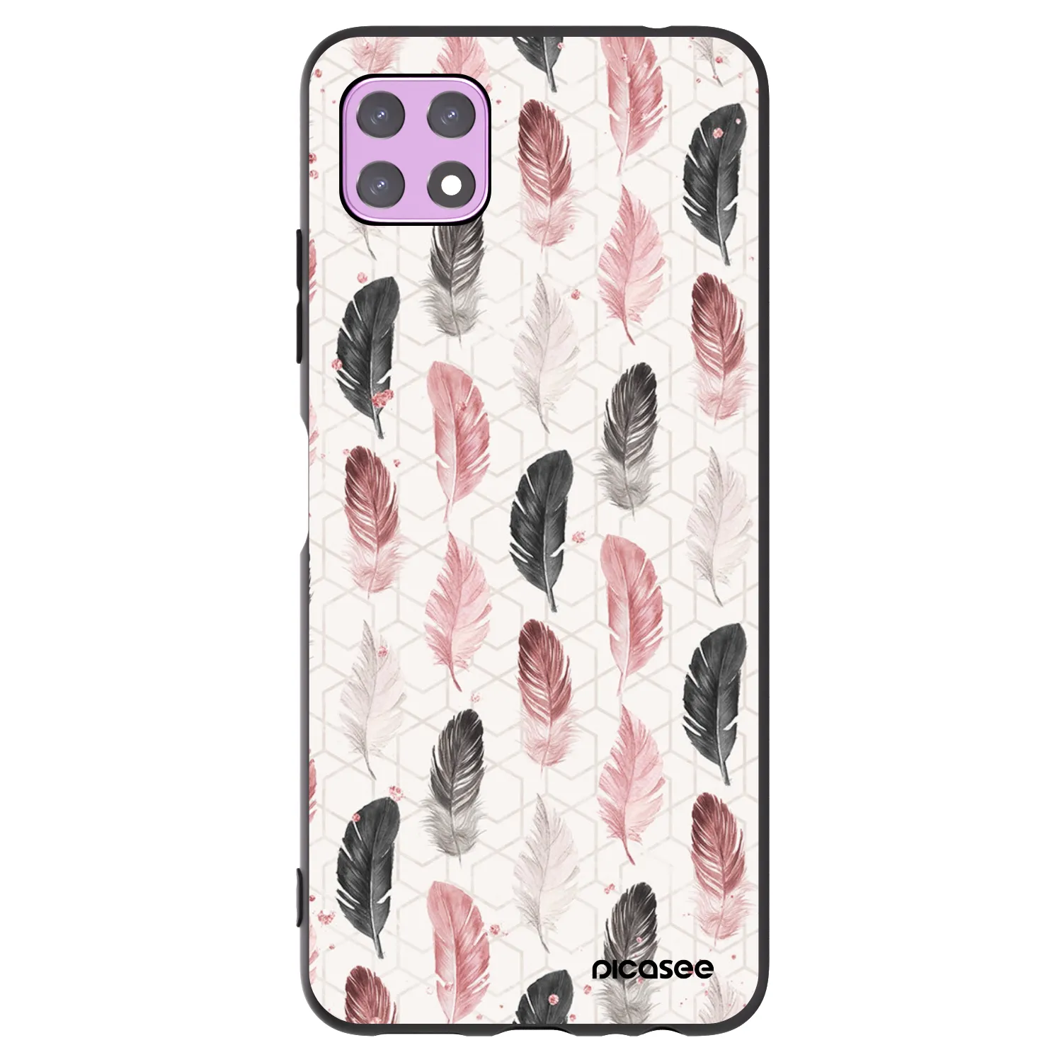 Picasee crna silikonska maskica za Samsung Galaxy A22 A226B 5G - Feather 2