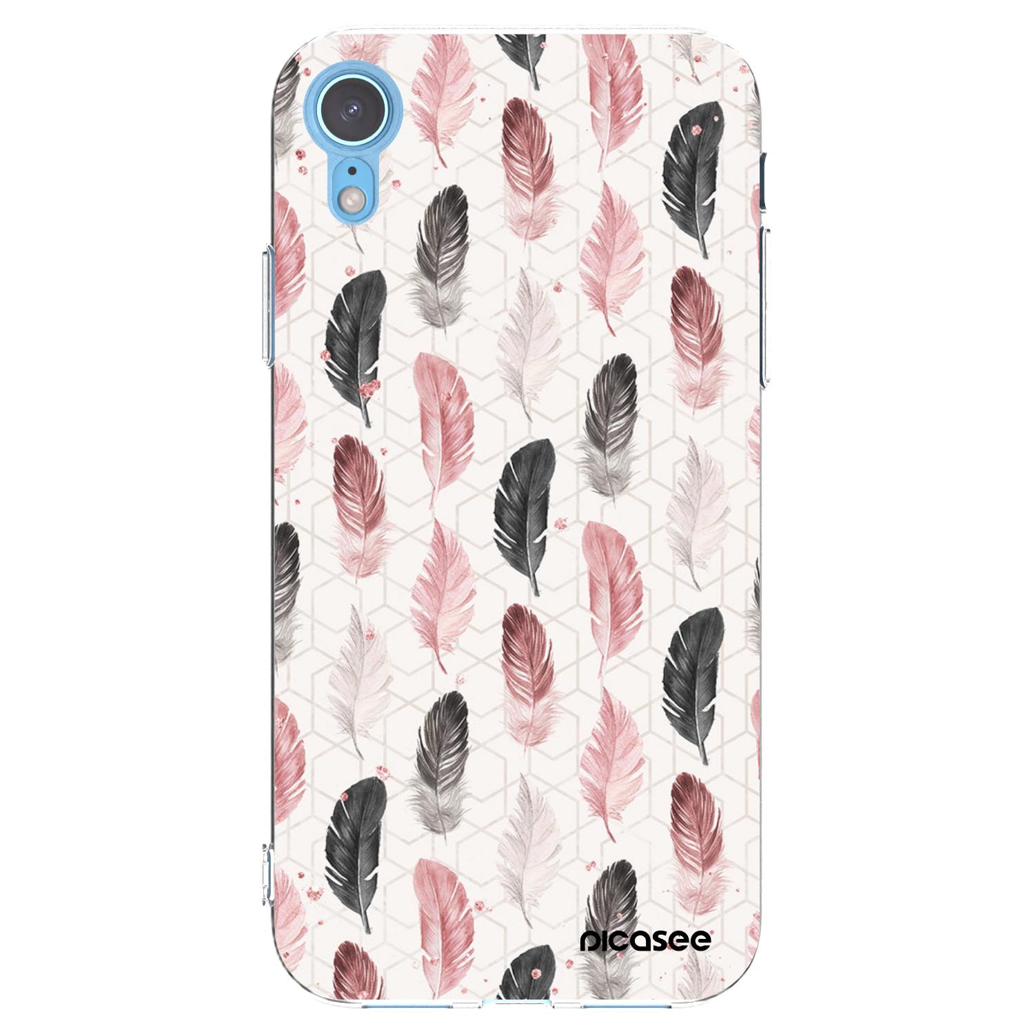 Picasee silikonska prozirna maskica za Apple iPhone XR - Feather 2
