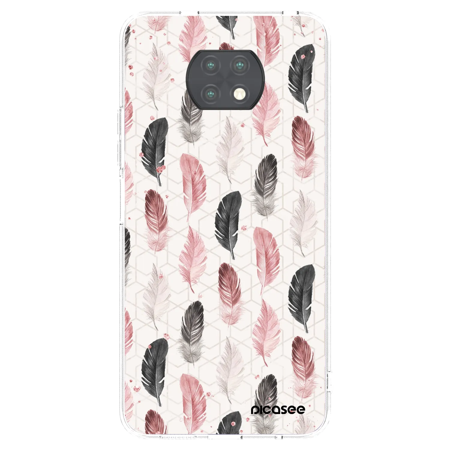 Picasee silikonska prozirna maskica za Xiaomi Redmi Note 9T - Feather 2