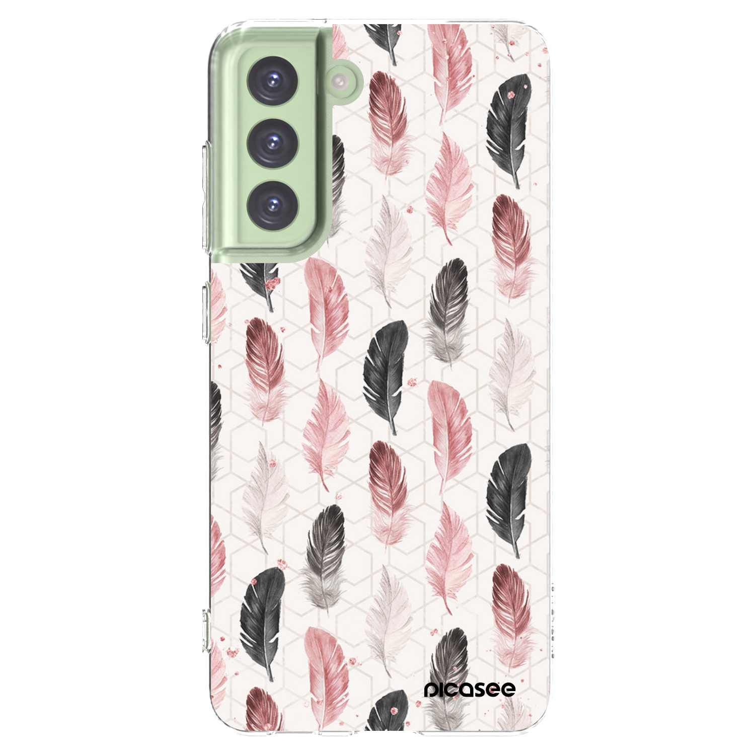 Picasee silikonska prozirna maskica za Samsung Galaxy S21 FE 5G - Feather 2