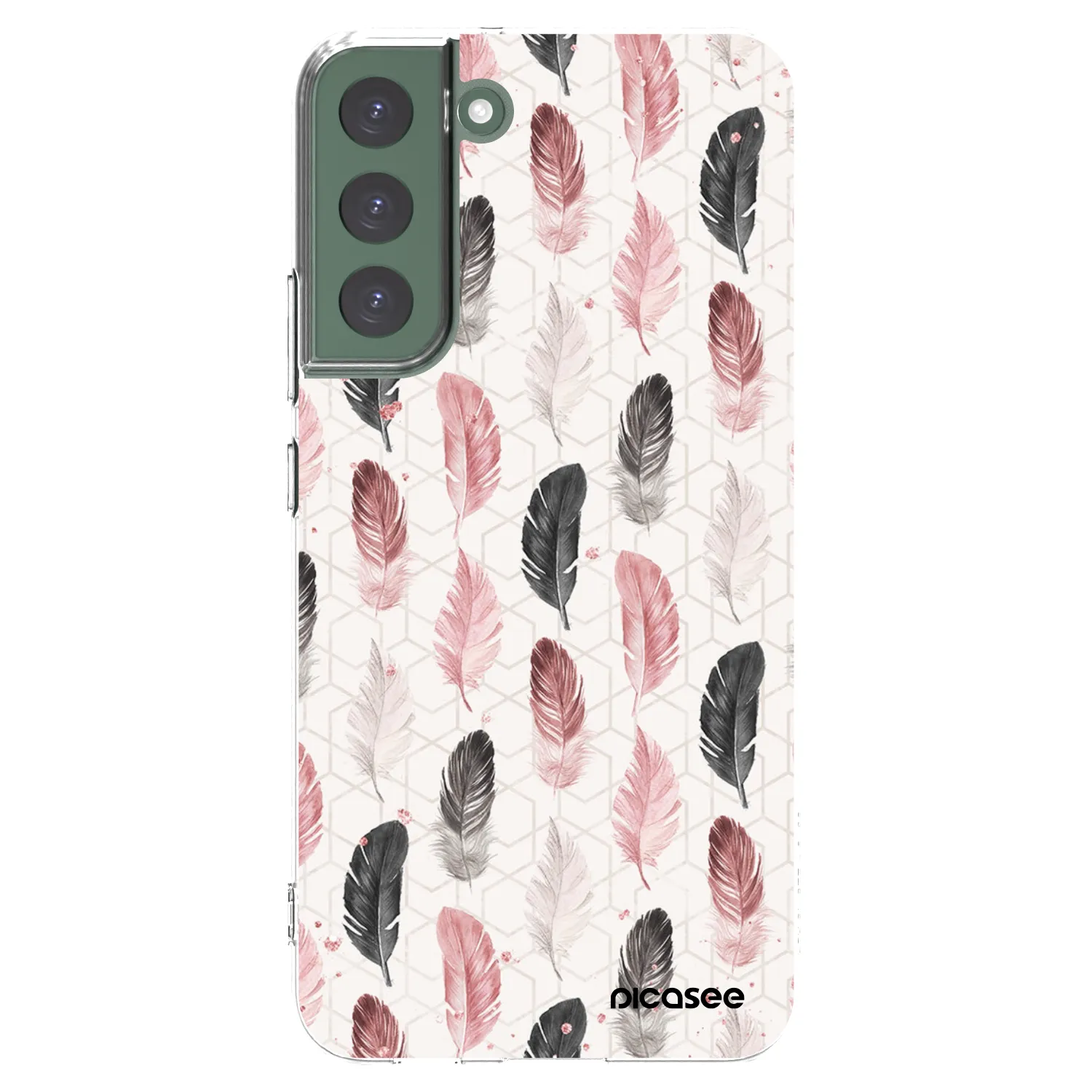 Picasee silikonska prozirna maskica za Samsung Galaxy S22+ 5G - Feather 2