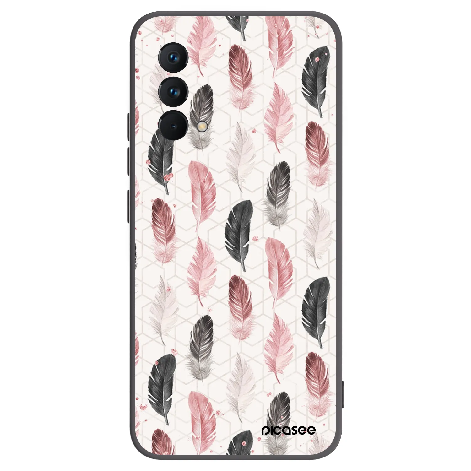 Picasee crna silikonska maskica za Realme GT Master Edition 5G - Feather 2