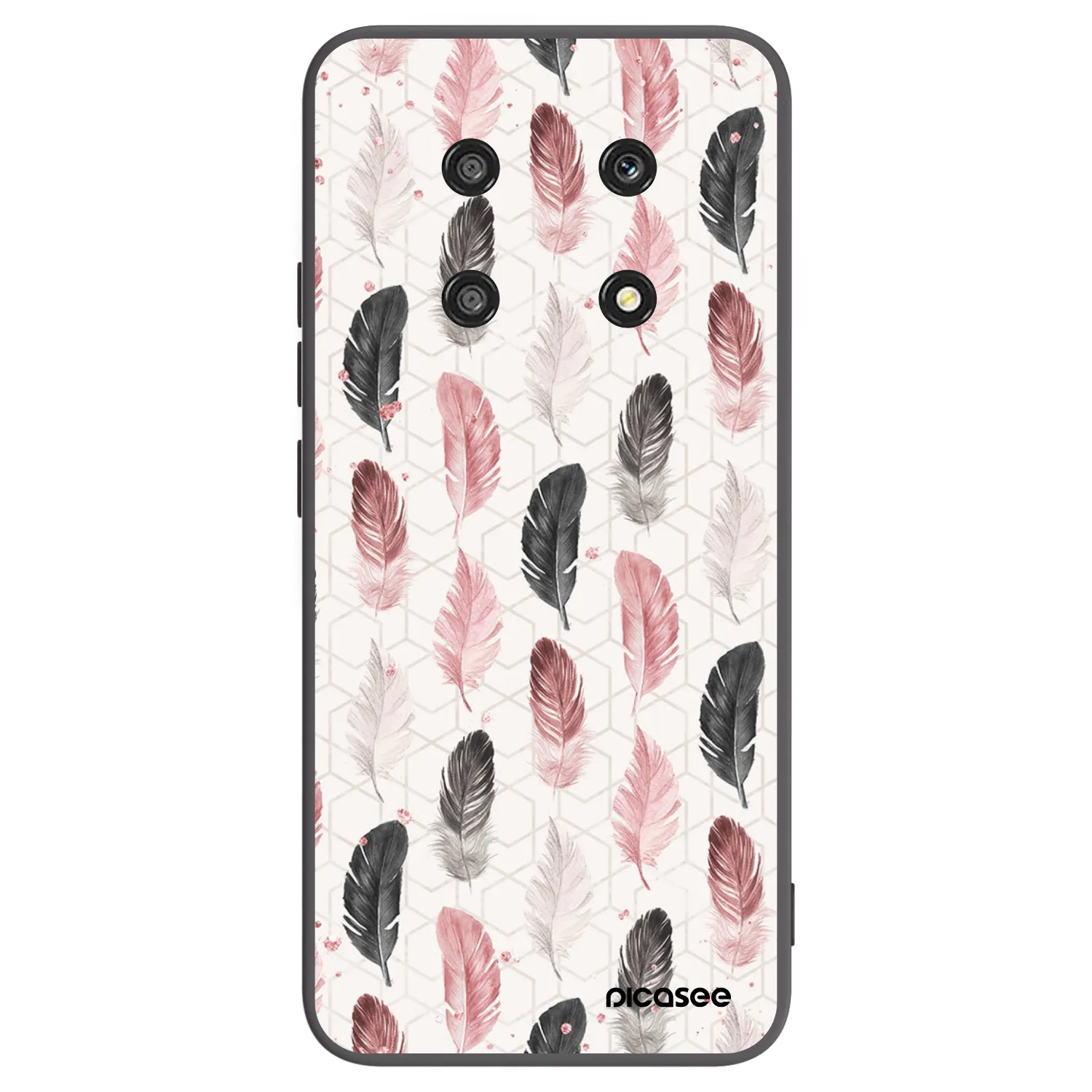Picasee crna silikonska maskica za Honor Magic4 Lite 5G - Feather 2