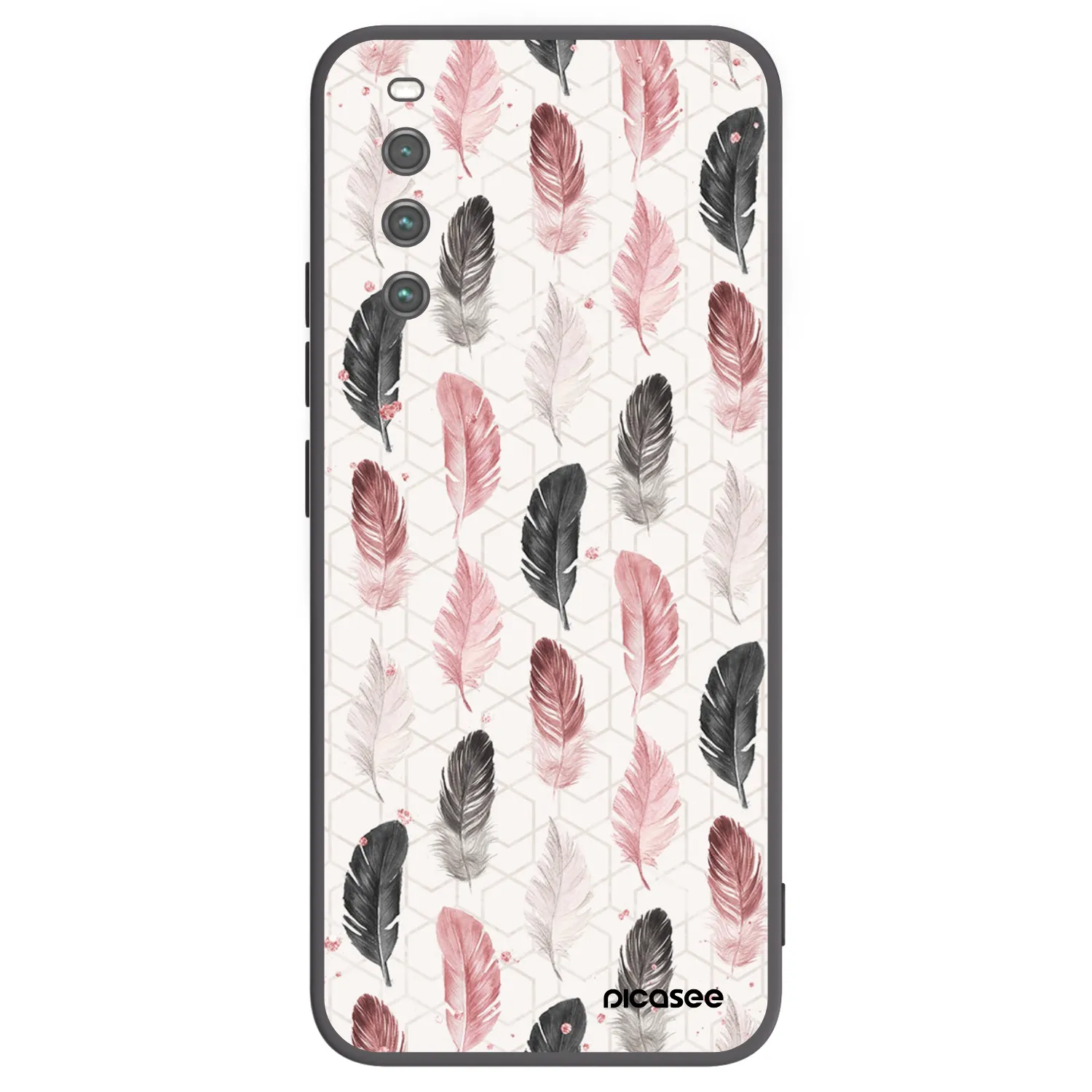 Picasee crna silikonska maskica za Sony Xperia 10 IV 5G - Feather 2