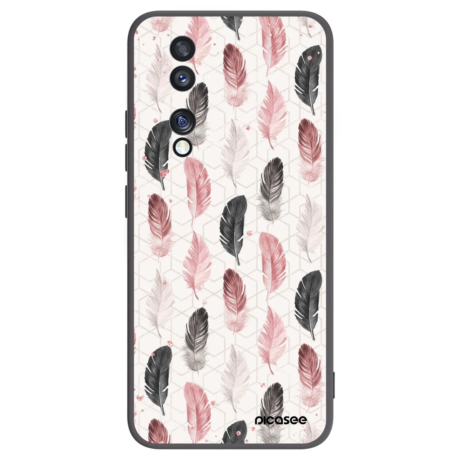 Picasee crna silikonska maskica za Honor 70 - Feather 2