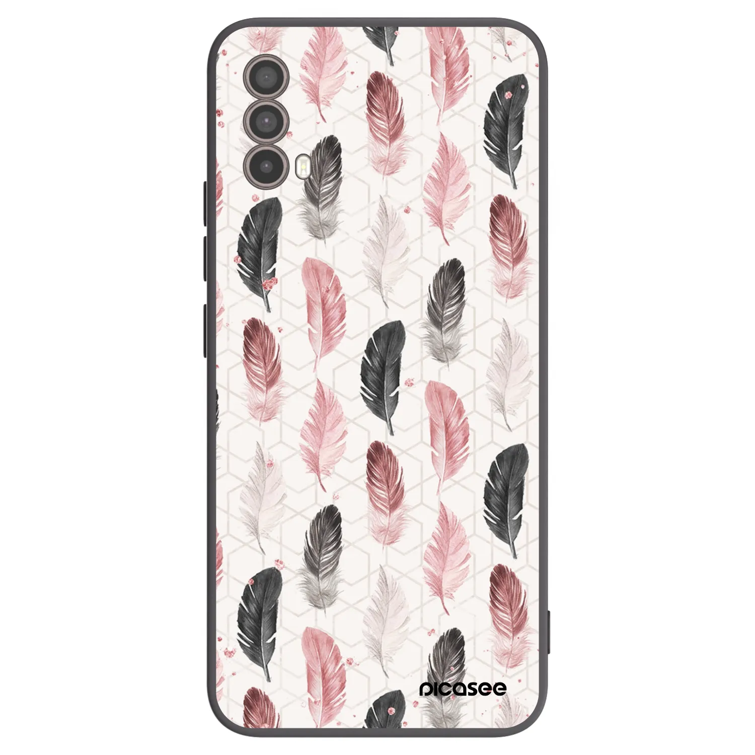 Picasee crna silikonska maskica za Motorola Moto E40 - Feather 2