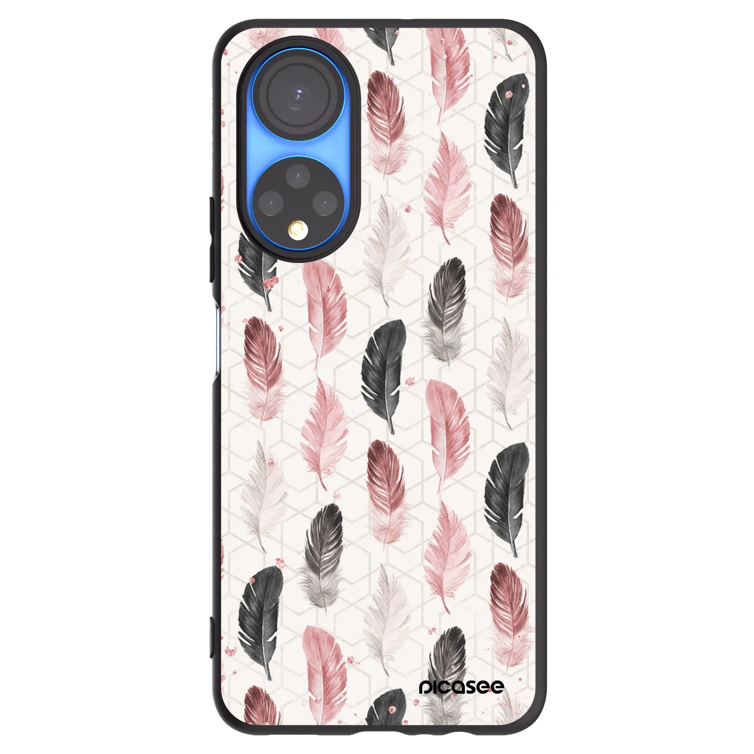Picasee crna silikonska maskica za Honor X7 - Feather 2