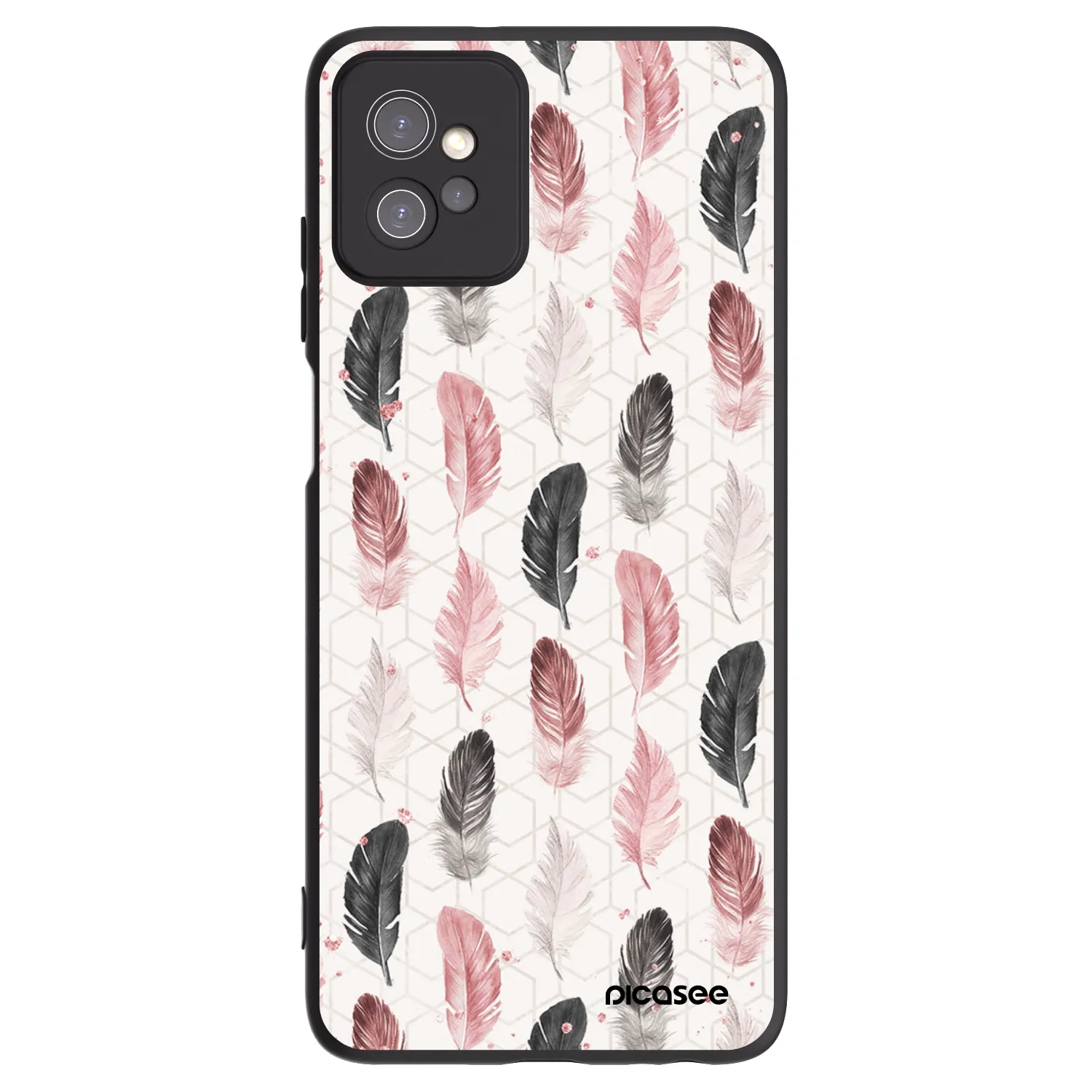 Picasee crna silikonska maskica za Motorola Moto G32 - Feather 2