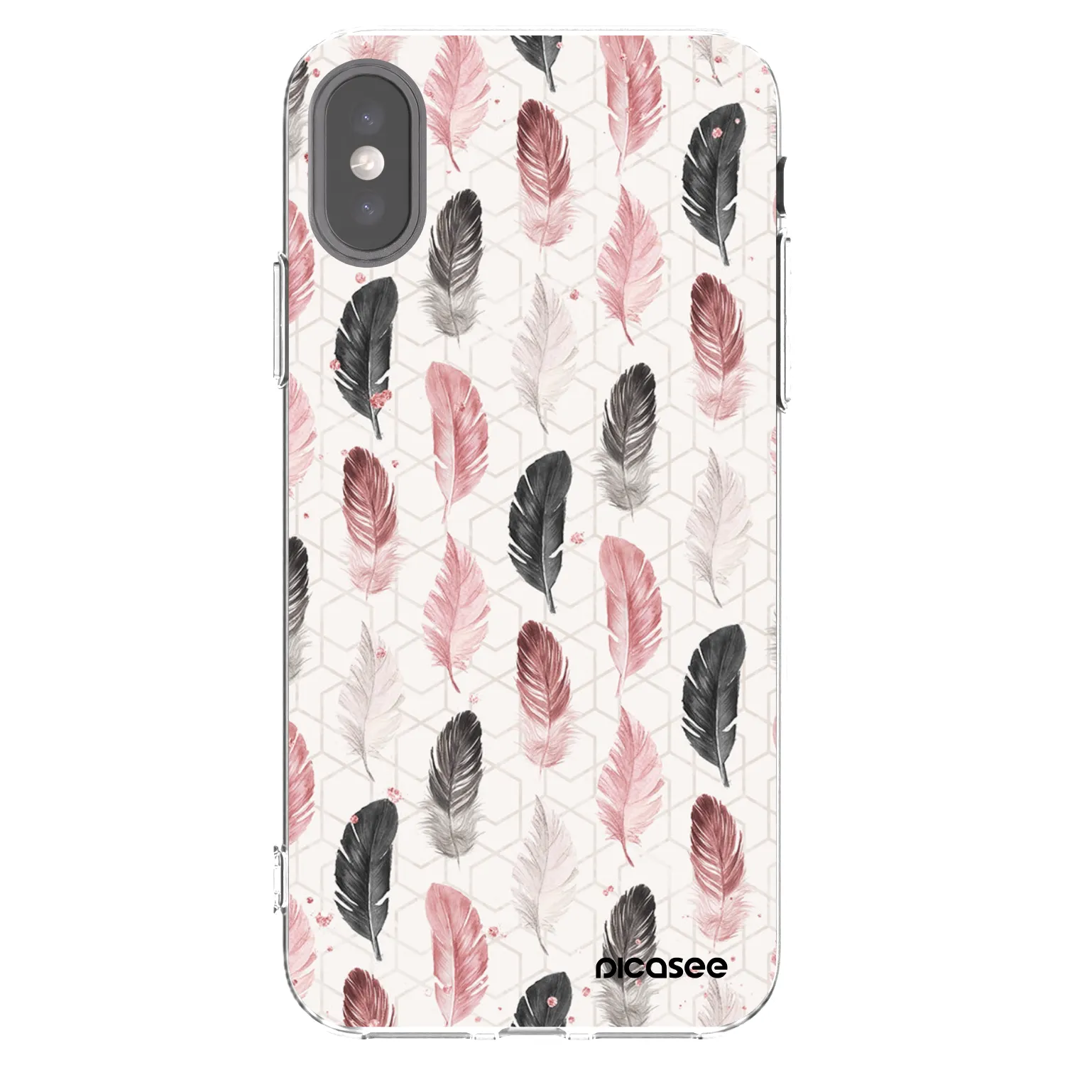 Picasee silikonska prozirna maskica za Apple iPhone X/XS - Feather 2