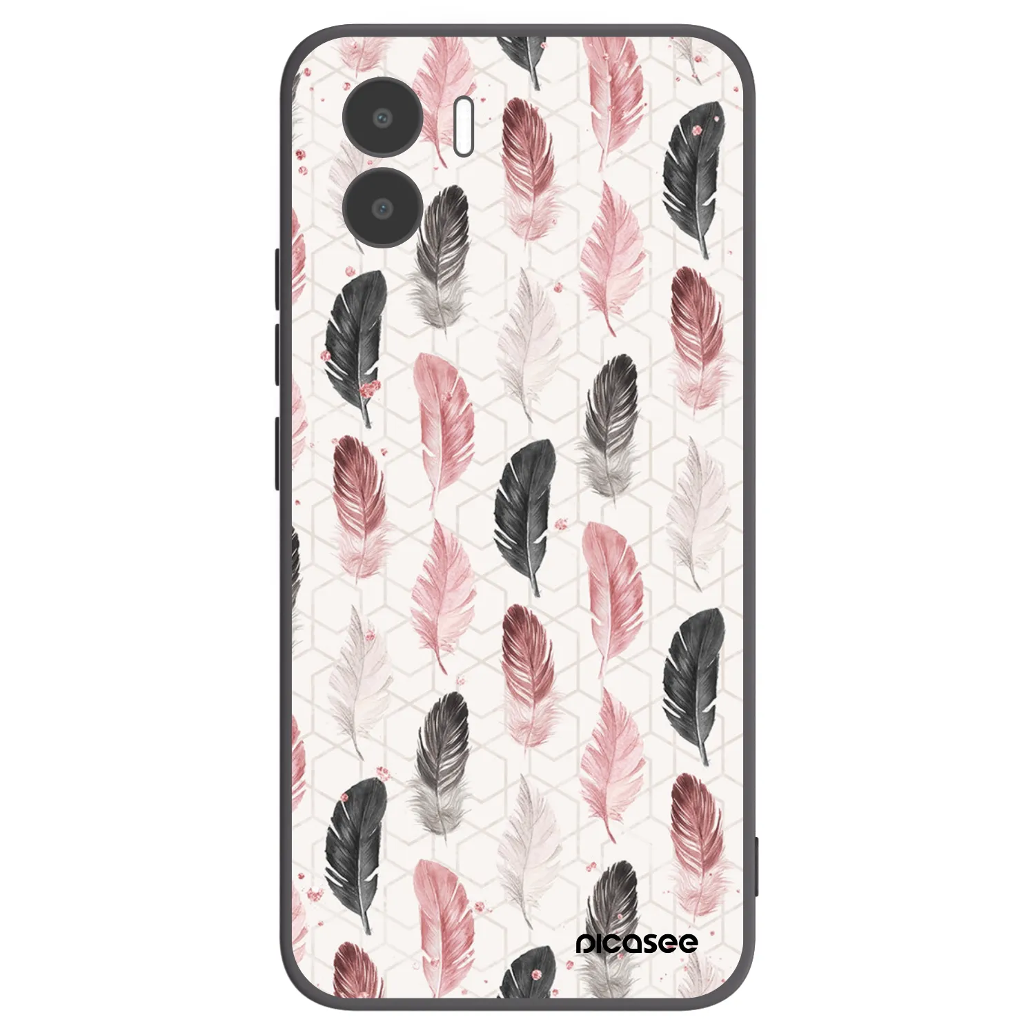 Picasee crna silikonska maskica za Xiaomi Redmi A1 - Feather 2
