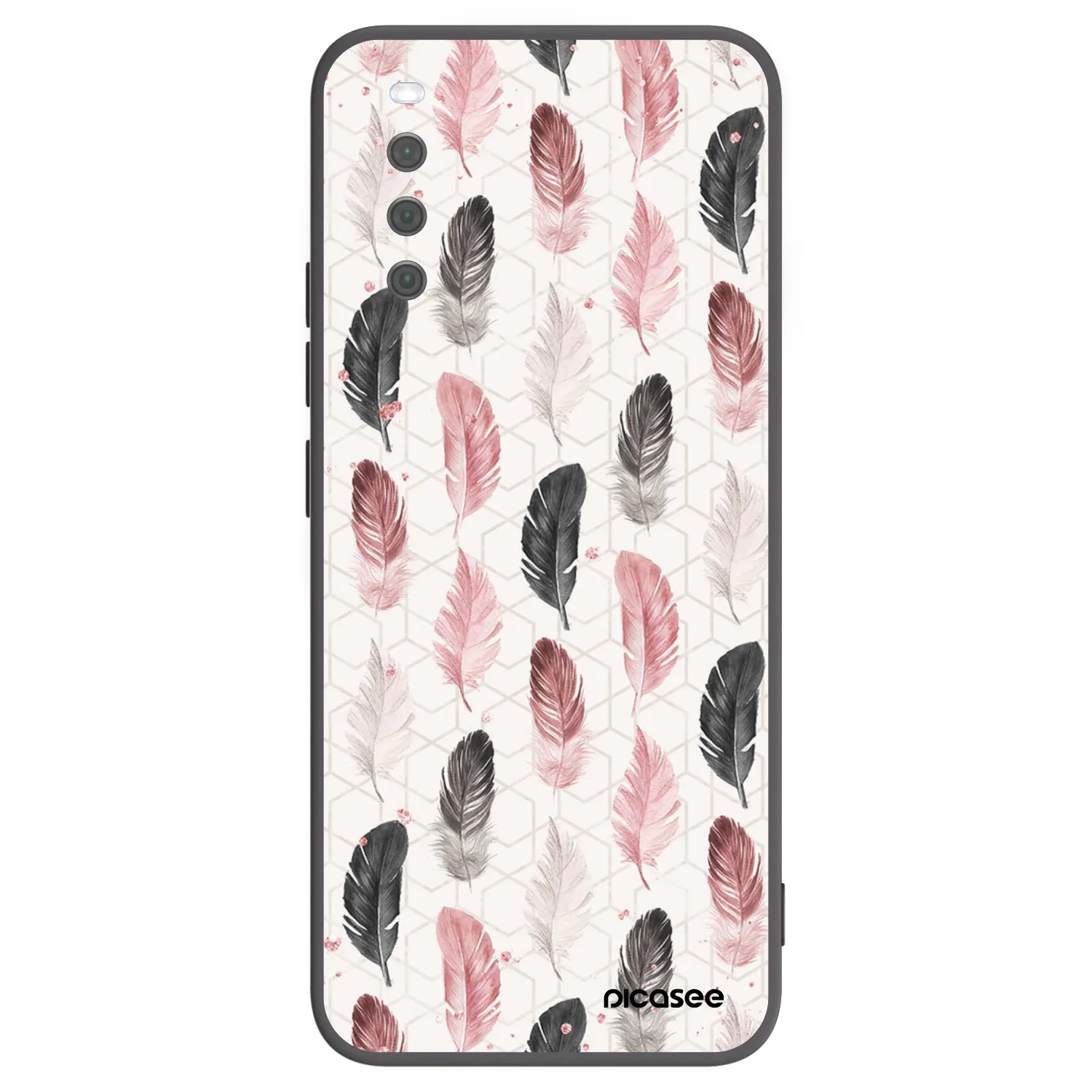 Picasee crna silikonska maskica za Sony Xperia 10 III - Feather 2