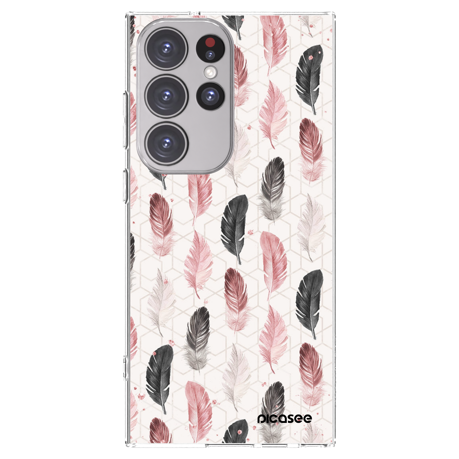 Picasee silikonska prozirna maskica za Samsung Galaxy S23 Ultra 5G - Feather 2