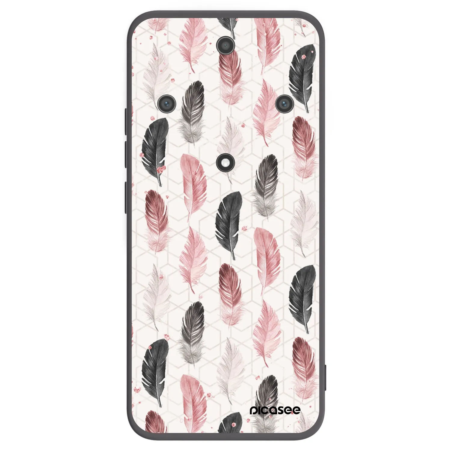 Picasee crna silikonska maskica za Honor Magic5 Lite 5G - Feather 2