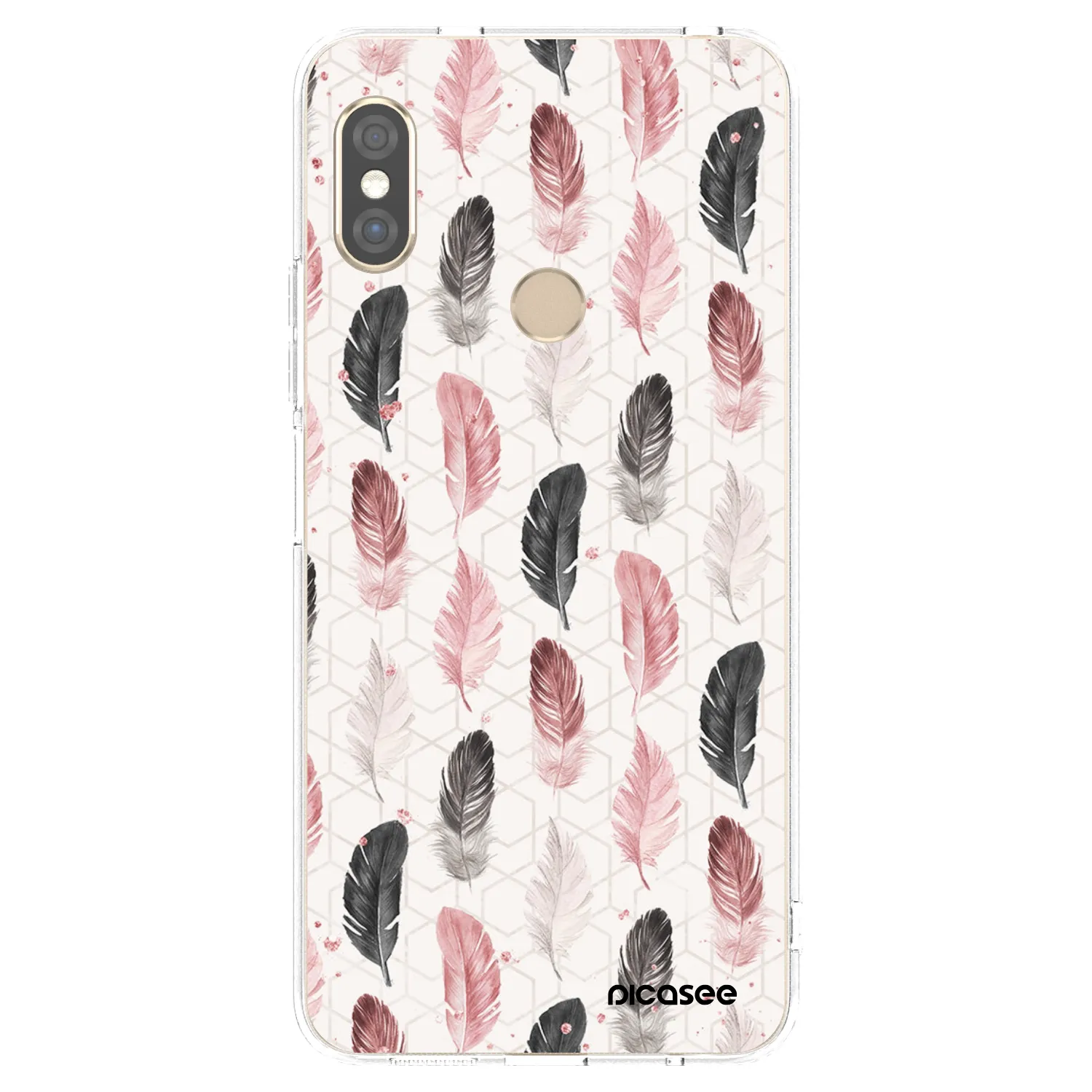 Picasee silikonska prozirna maskica za Xiaomi Redmi Note 5 Global - Feather 2