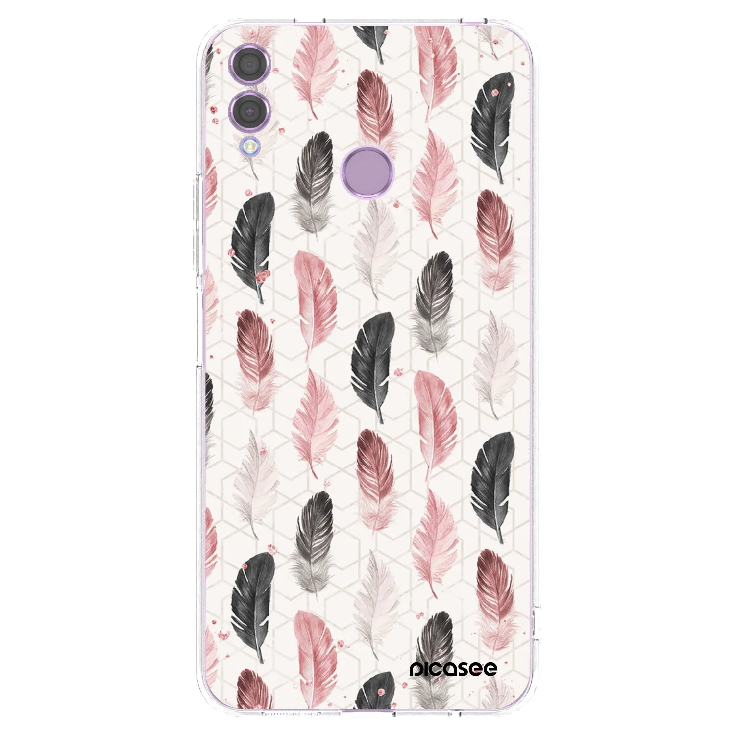 Picasee silikonska prozirna maskica za Honor 8X - Feather 2