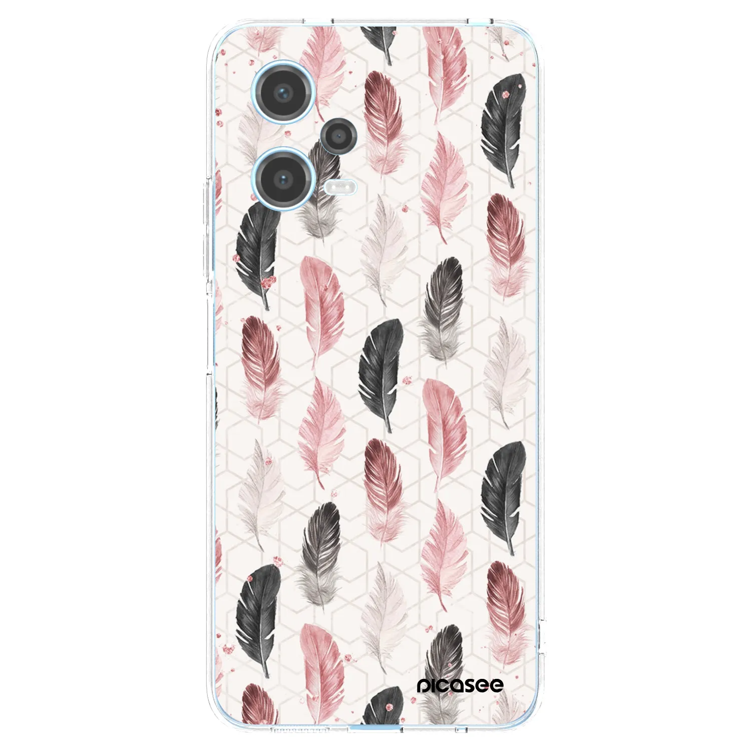 Picasee silikonska prozirna maskica za Xiaomi Redmi Note 12 5G - Feather 2
