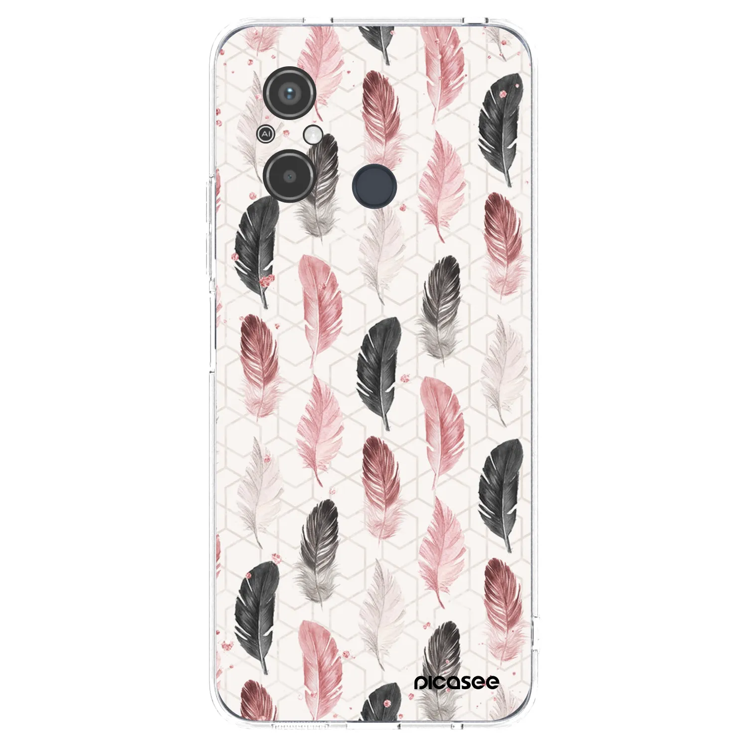 Picasee silikonska prozirna maskica za Xiaomi Redmi 12C - Feather 2
