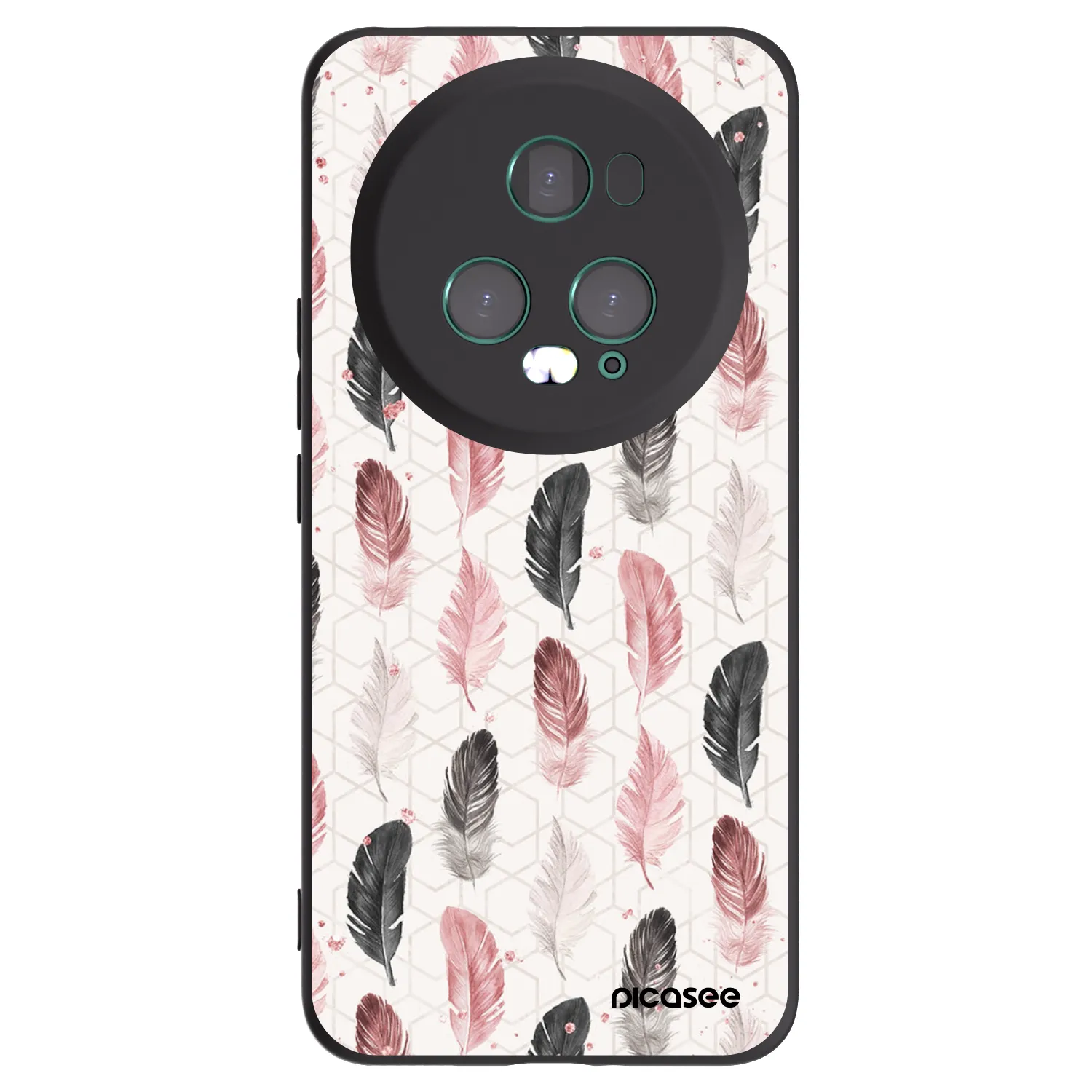 Picasee crna silikonska maskica za Honor Magic5 Pro - Feather 2