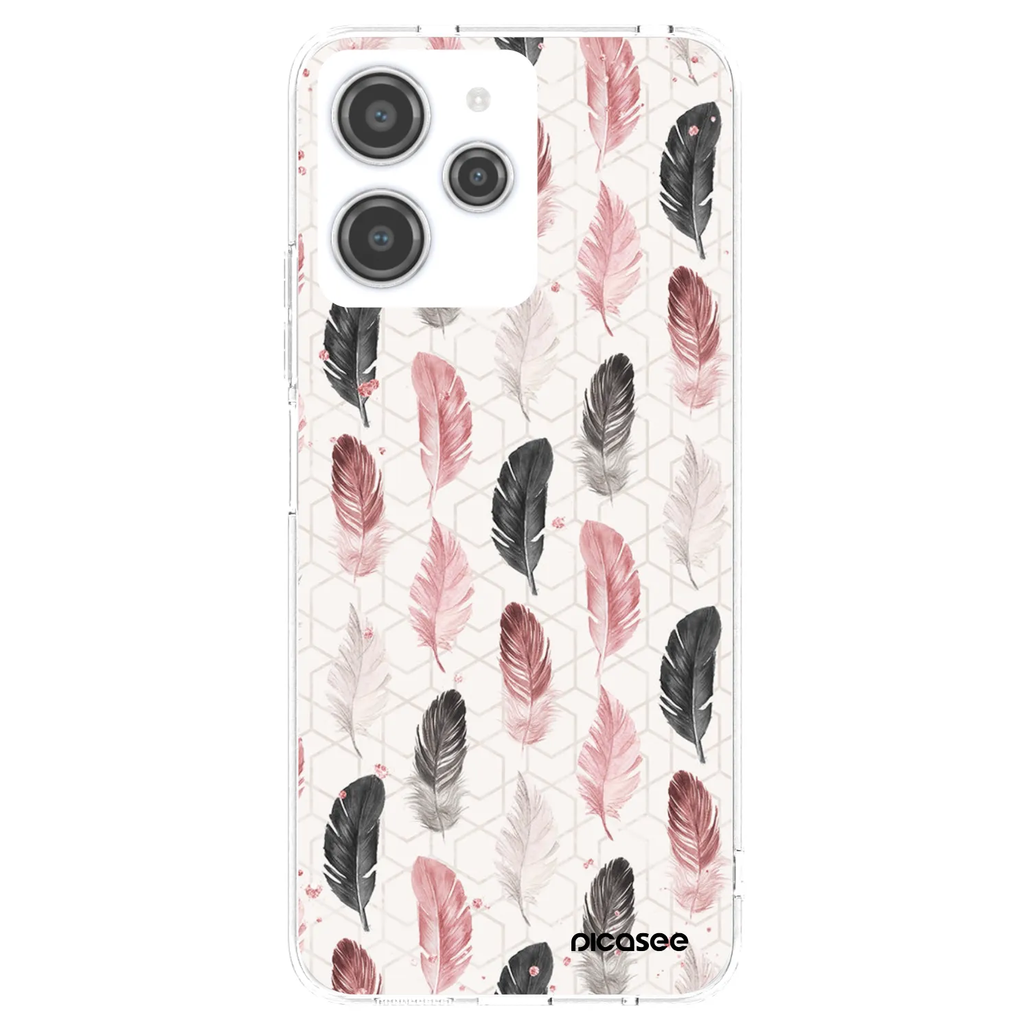 Picasee silikonska prozirna maskica za Xiaomi Redmi 12 4G - Feather 2