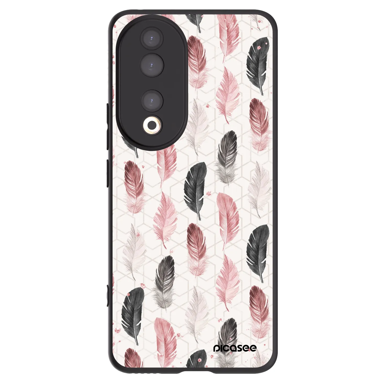 Picasee crna silikonska maskica za Honor 90 5G - Feather 2