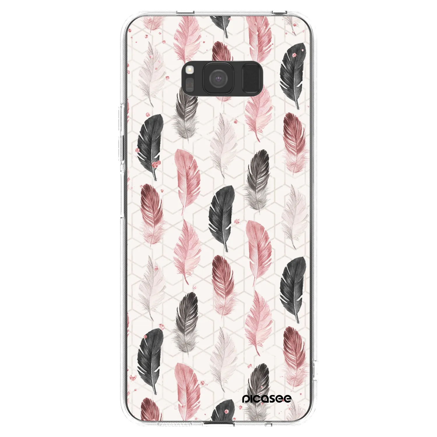 Picasee silikonska prozirna maskica za Samsung Galaxy S8 G950F - Feather 2