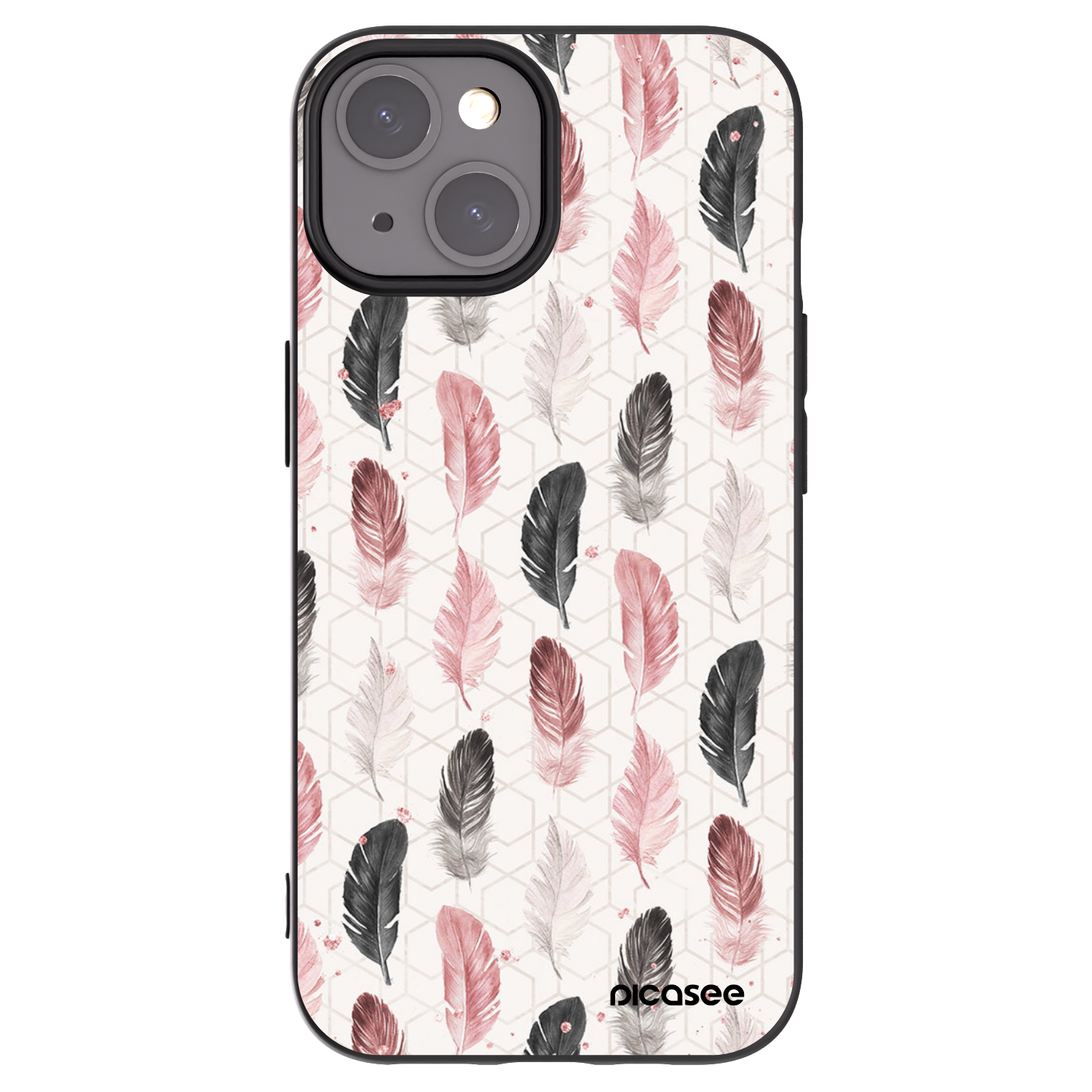 Picasee crna silikonska maskica za Apple iPhone 15 - Feather 2