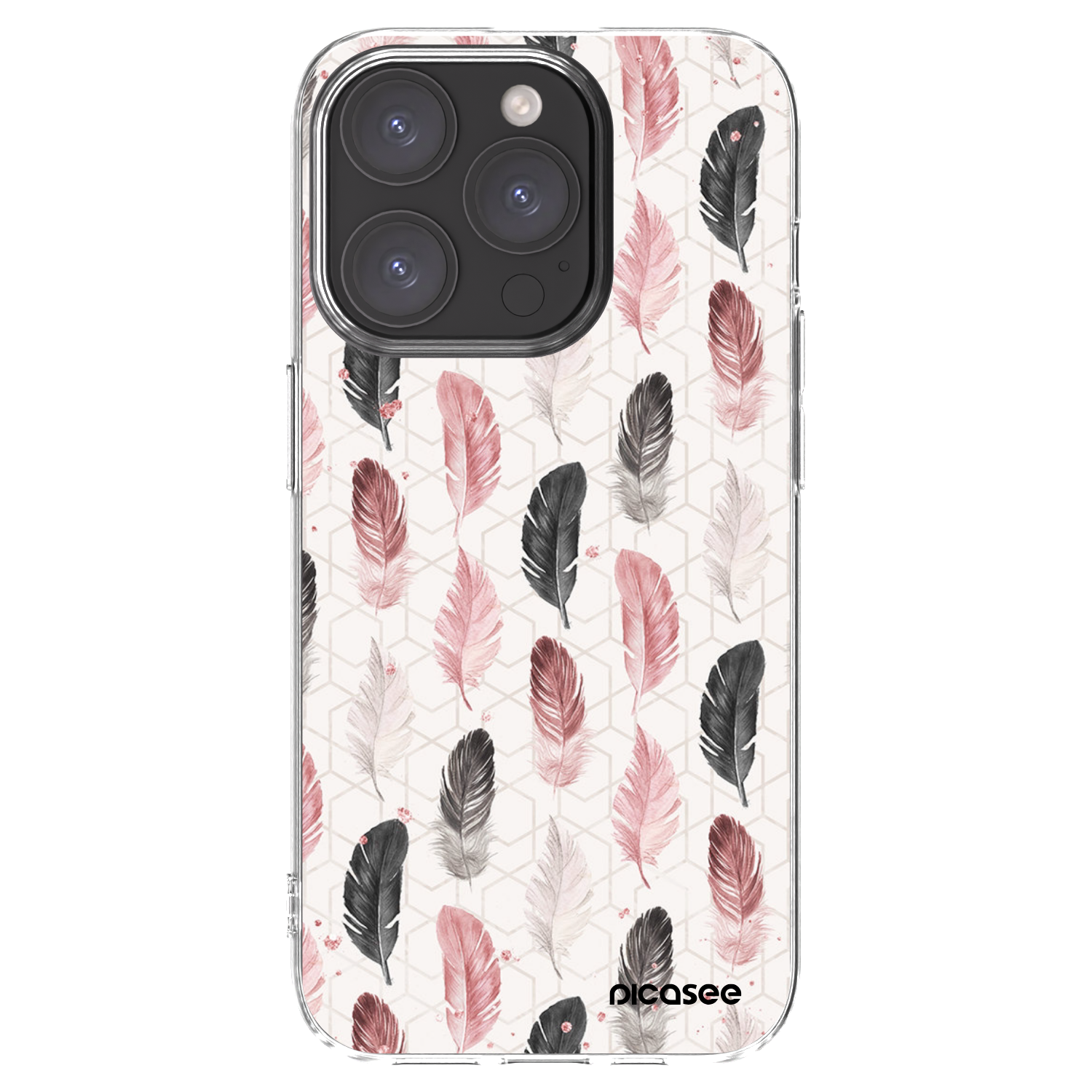Picasee silikonska prozirna maskica za Apple iPhone 15 Pro - Feather 2