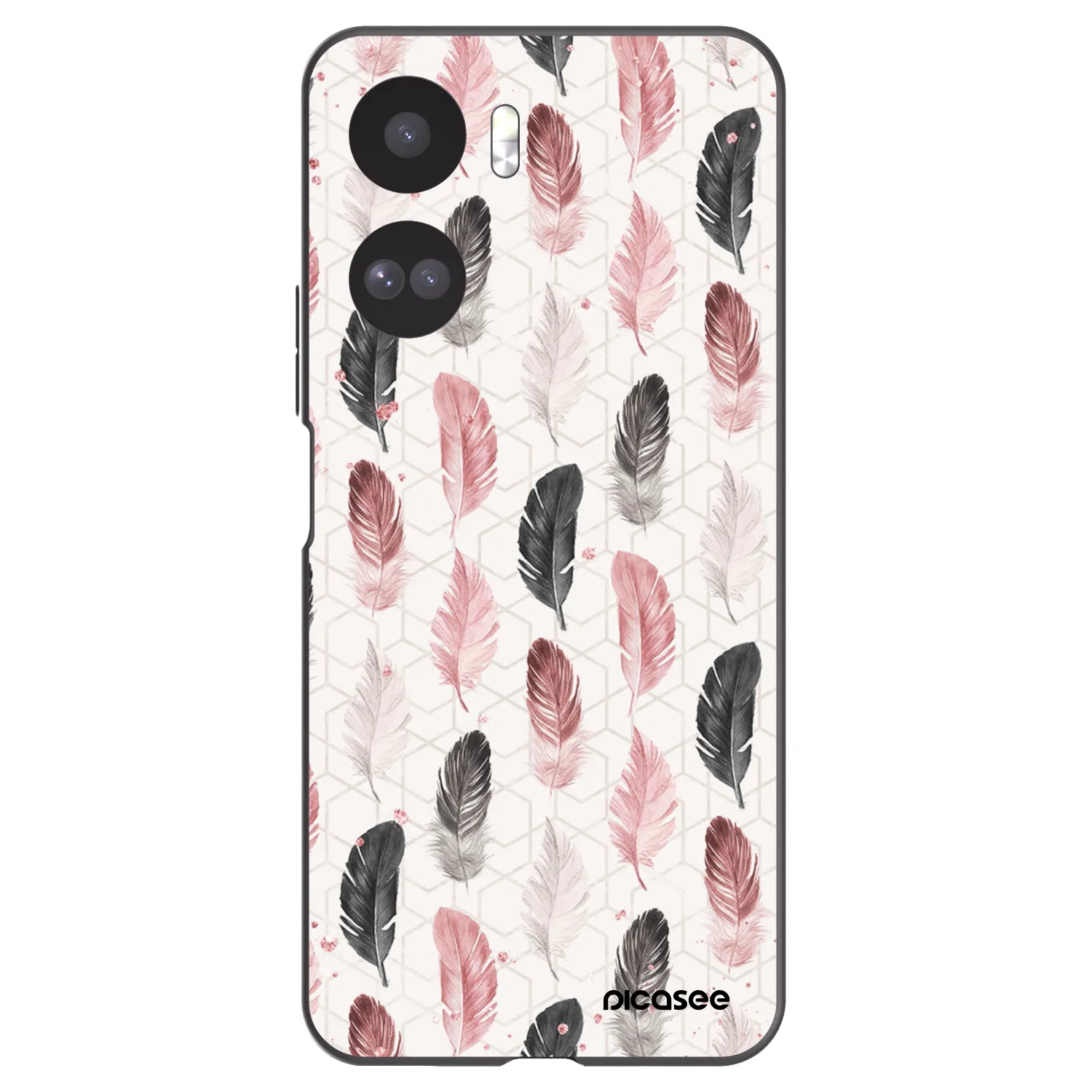 Picasee crna silikonska maskica za Honor 90 Lite 5G - Feather 2
