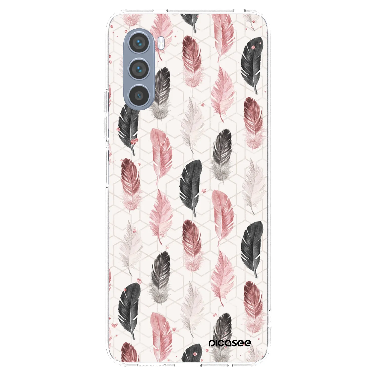 Picasee silikonska prozirna maskica za Motorola Moto G62 - Feather 2