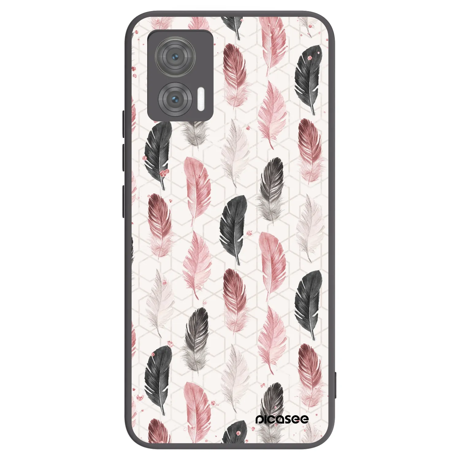 Picasee crna silikonska maskica za Motorola Edge 30 Neo - Feather 2
