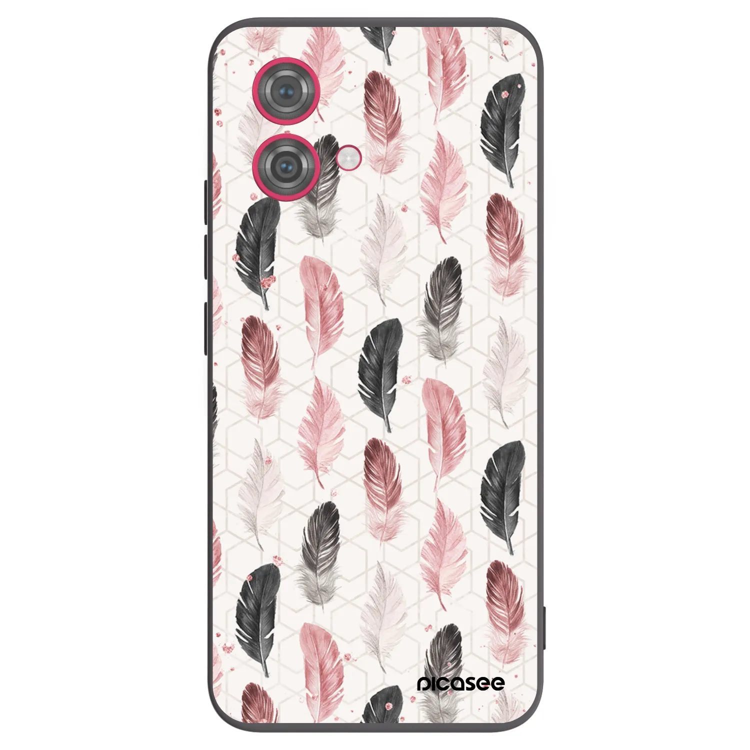 Picasee crna silikonska maskica za Motorola Moto G84 5G - Feather 2