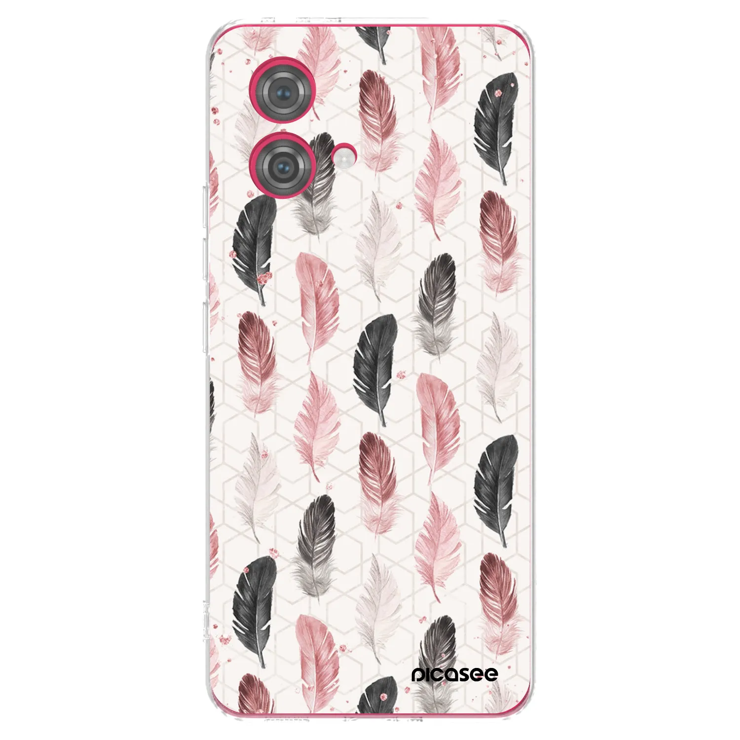 Picasee silikonska prozirna maskica za Motorola Moto G84 5G - Feather 2