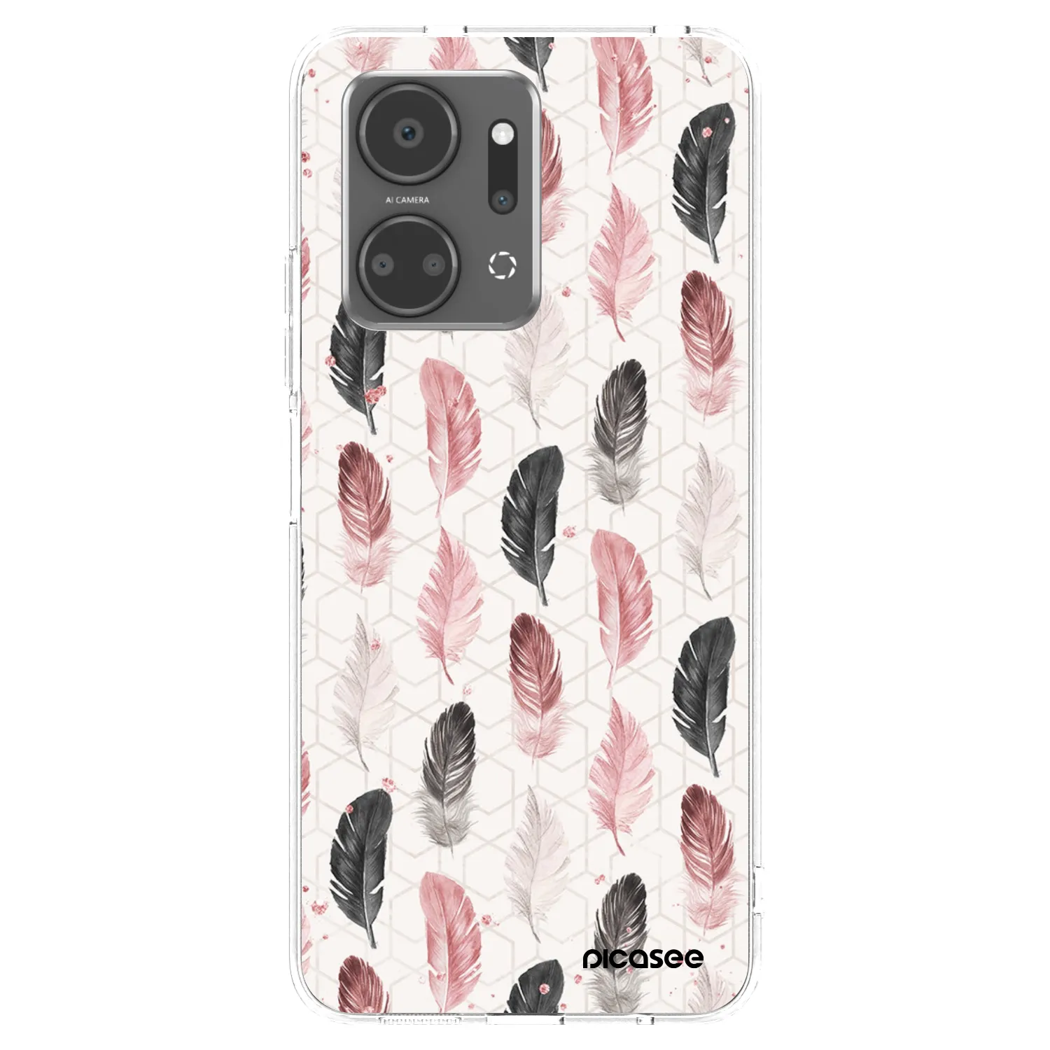 Picasee silikonska prozirna maskica za Honor X7a - Feather 2