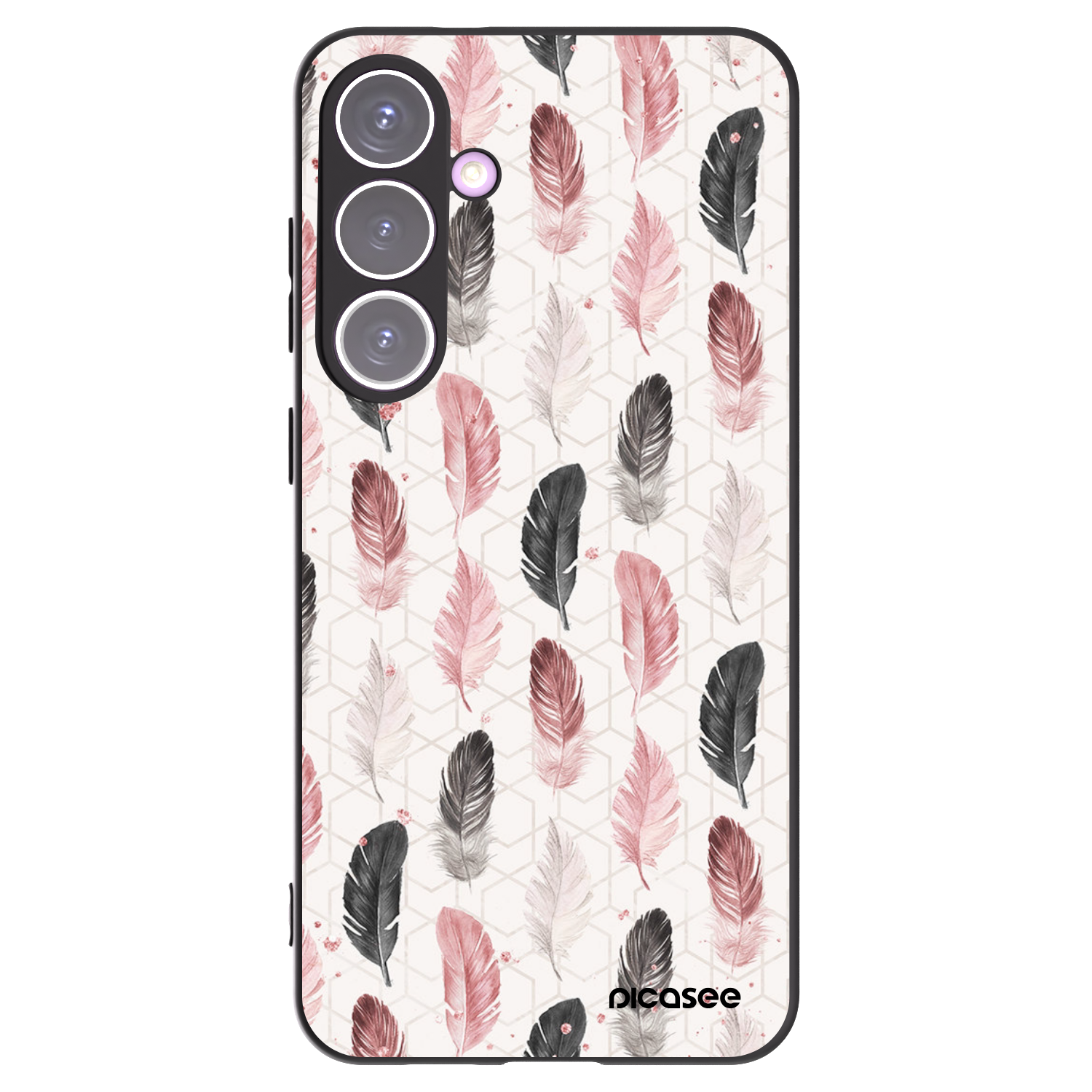 Picasee crna silikonska maskica za Samsung Galaxy S24+ S926B 5G - Feather 2
