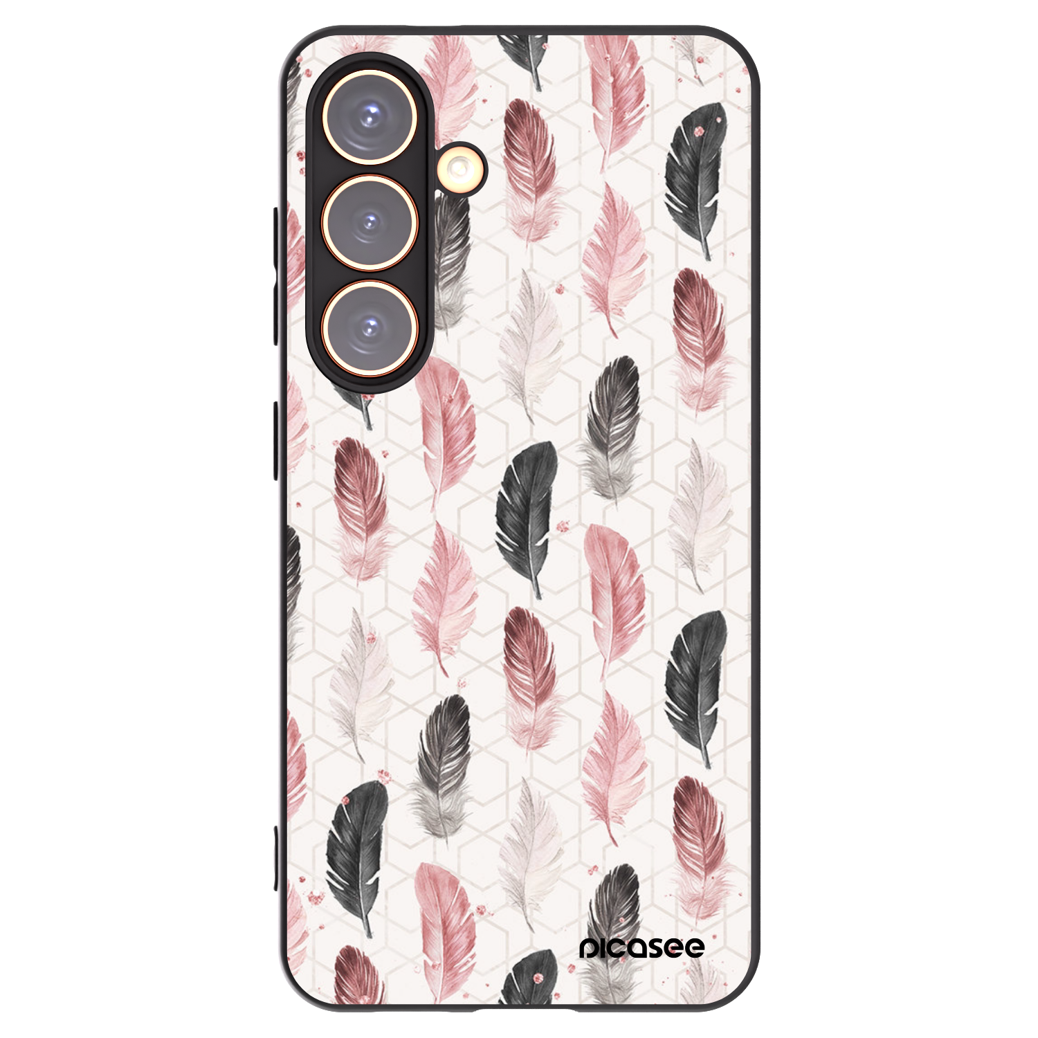 Picasee crna silikonska maskica za Samsung Galaxy S24 S921B 5G - Feather 2