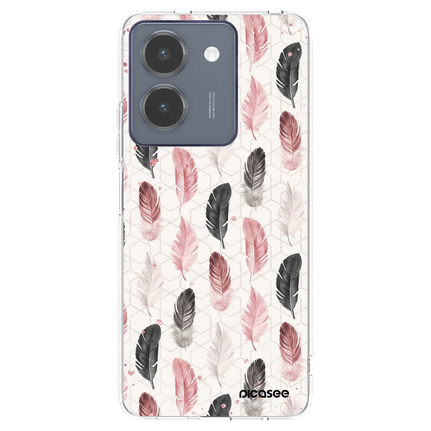 Picasee silikonska prozirna maskica za Vivo Y36 4G - Feather 2