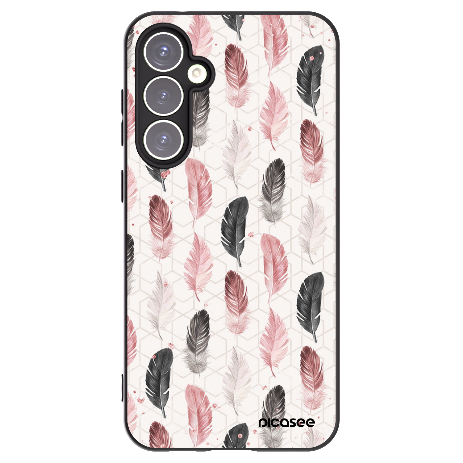 Picasee crna silikonska maskica za Samsung Galaxy S23 FE S711B - Feather 2