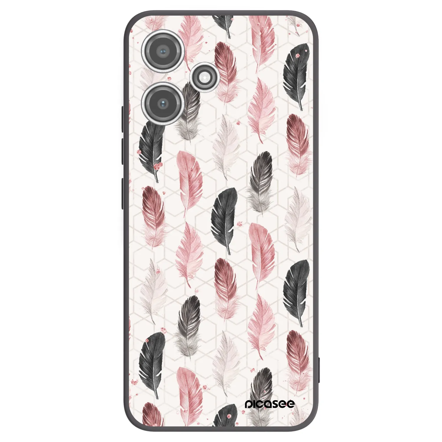 Picasee crna silikonska maskica za Xiaomi Redmi 12 5G - Feather 2