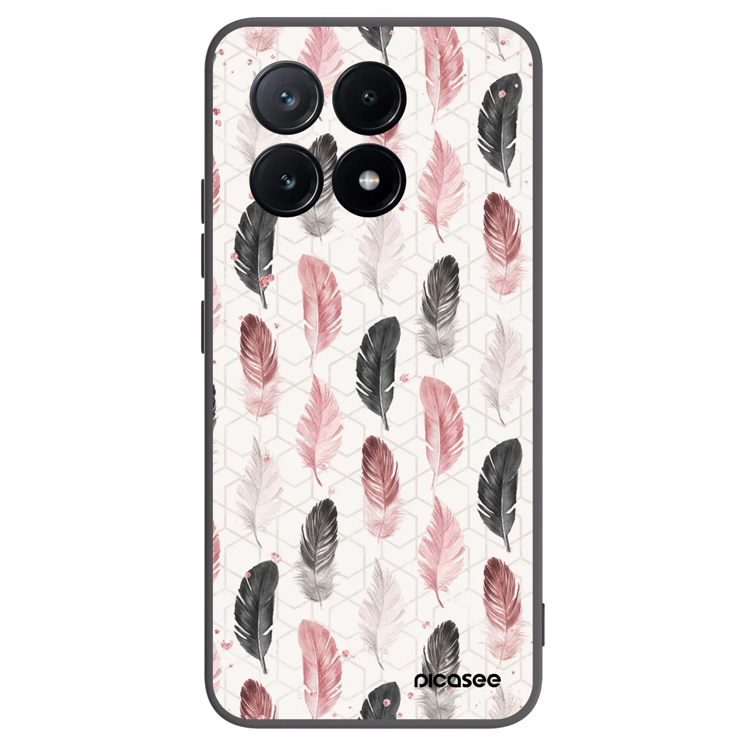 Picasee crna silikonska maskica za Xiaomi Poco X6 Pro - Feather 2