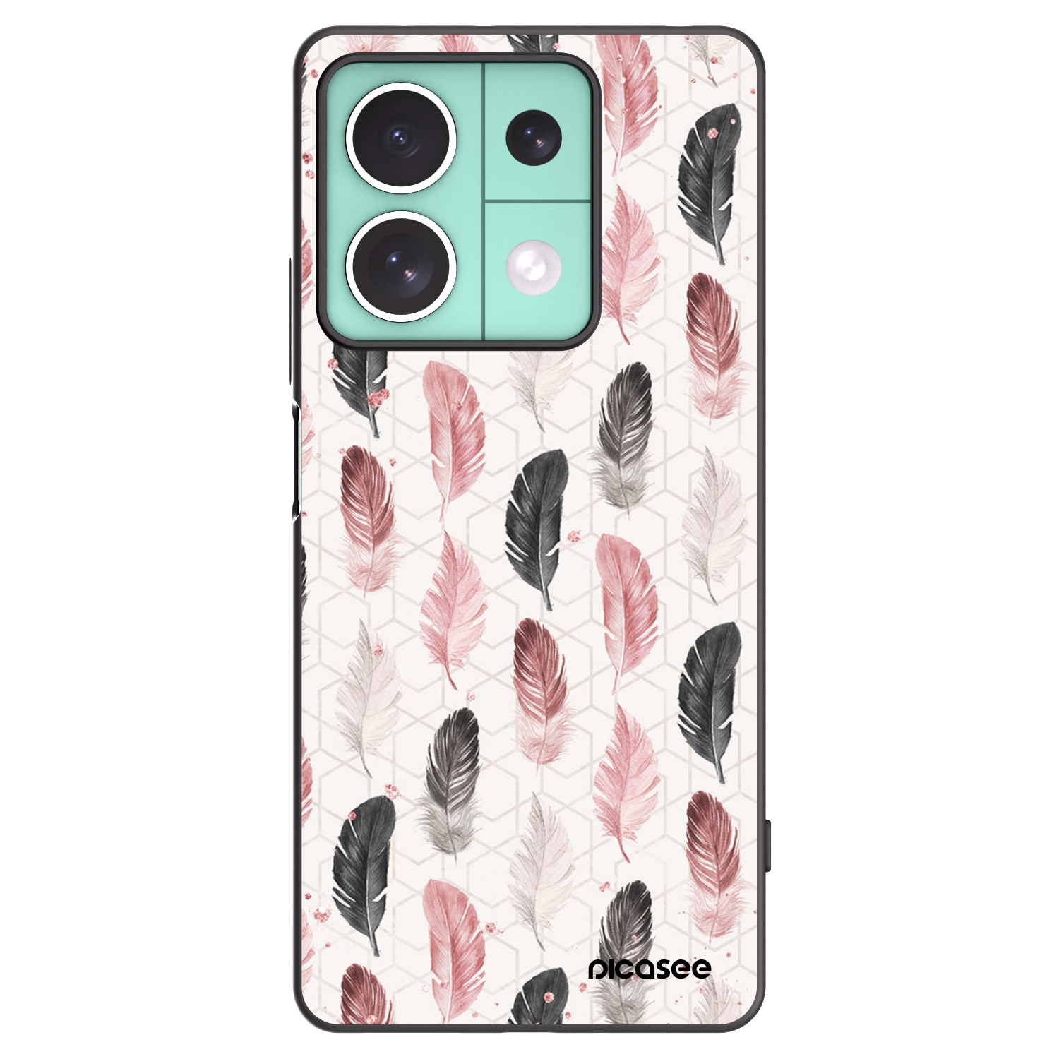Picasee crna silikonska maskica za Xiaomi Redmi Note 13 5G - Feather 2