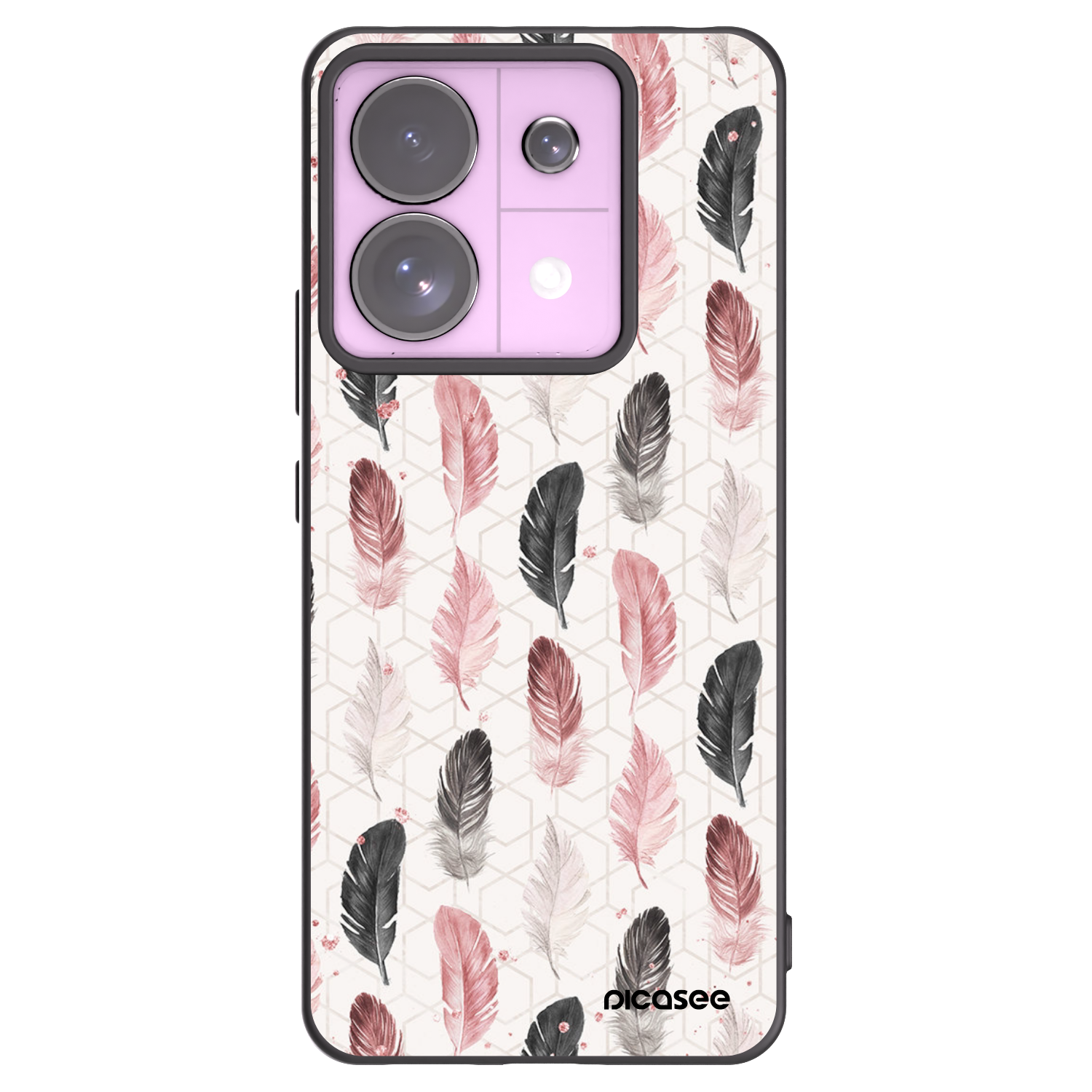 Picasee crna silikonska maskica za Xiaomi Redmi Note 13 Pro 5G - Feather 2