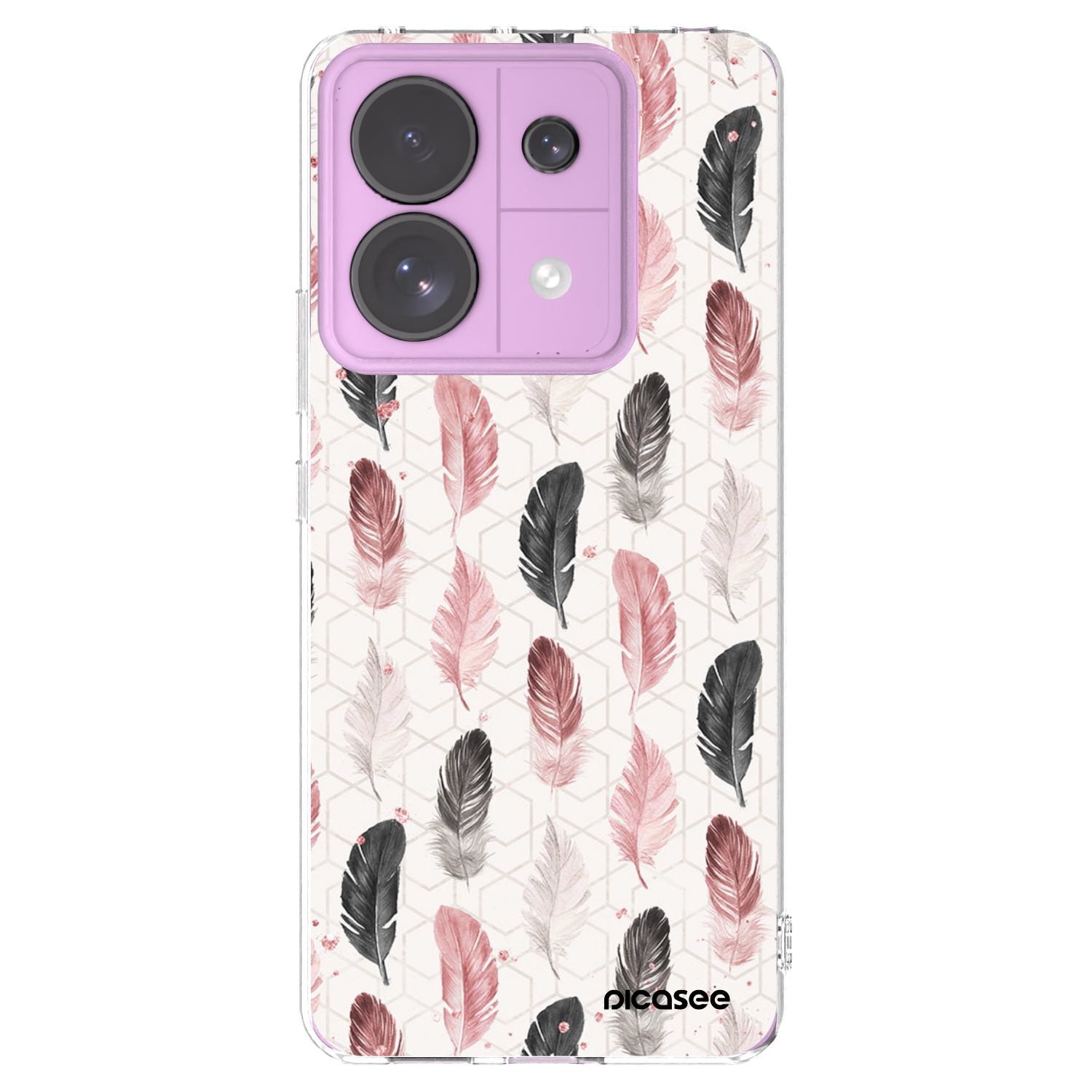 Picasee silikonska prozirna maskica za Xiaomi Redmi Note 13 Pro 5G - Feather 2