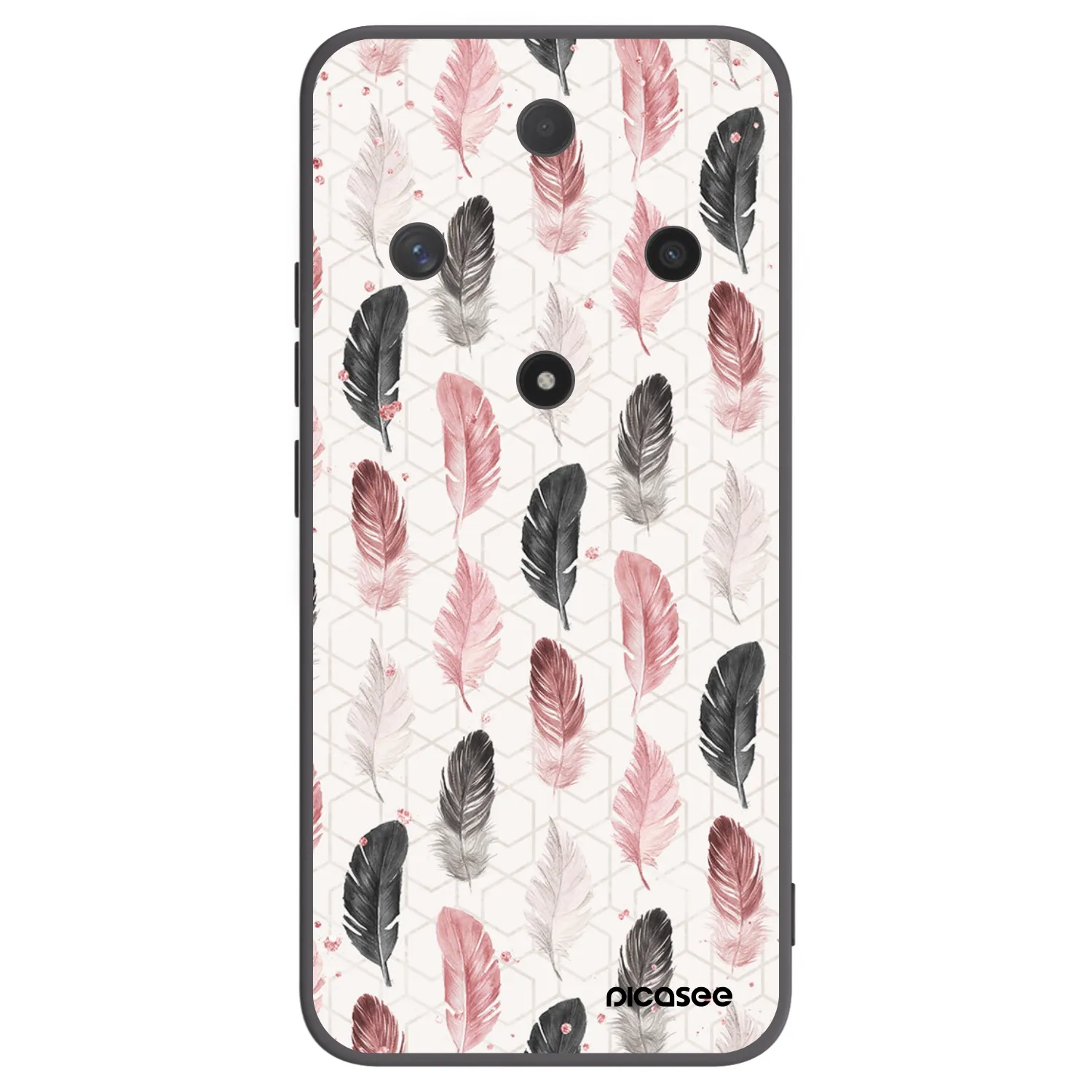 Picasee crna silikonska maskica za Honor Magic6 Lite 5G - Feather 2