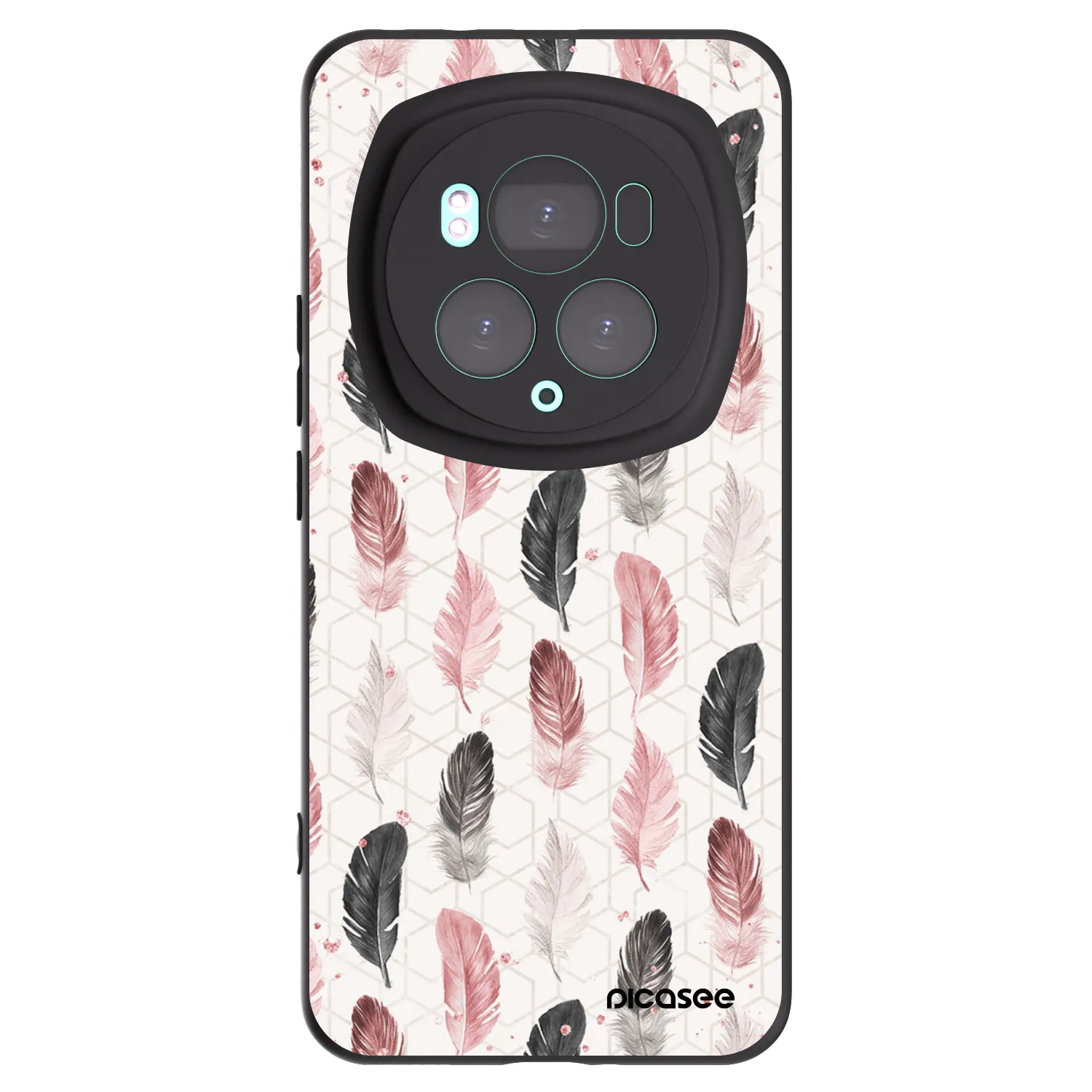 Picasee crna silikonska maskica za Honor Magic6 Pro - Feather 2