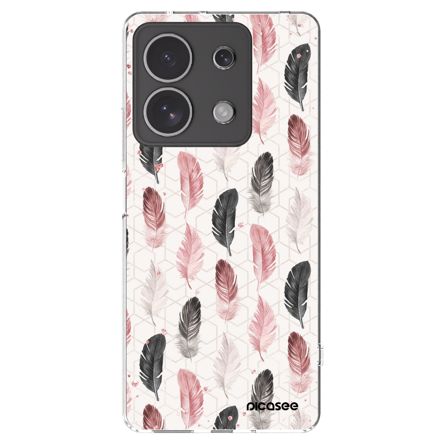 Picasee silikonska prozirna maskica za Xiaomi Redmi Note 13 4G - Feather 2