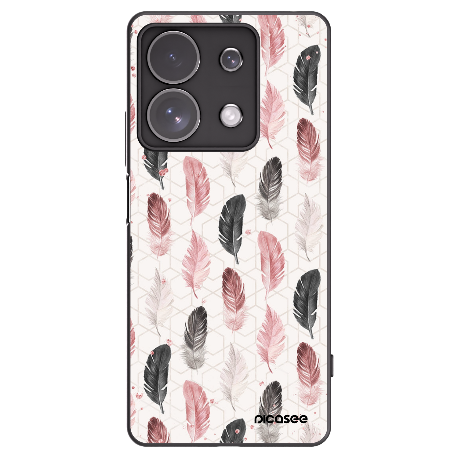 Picasee crna silikonska maskica za Xiaomi Redmi Note 13 Pro 4G - Feather 2