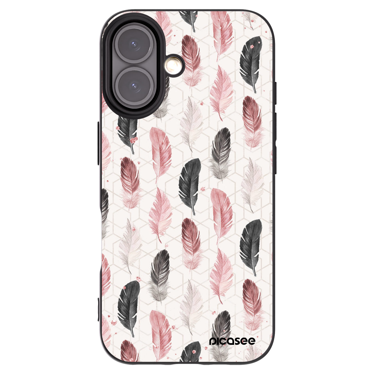 Picasee crna silikonska maskica za Apple iPhone 16 - Feather 2