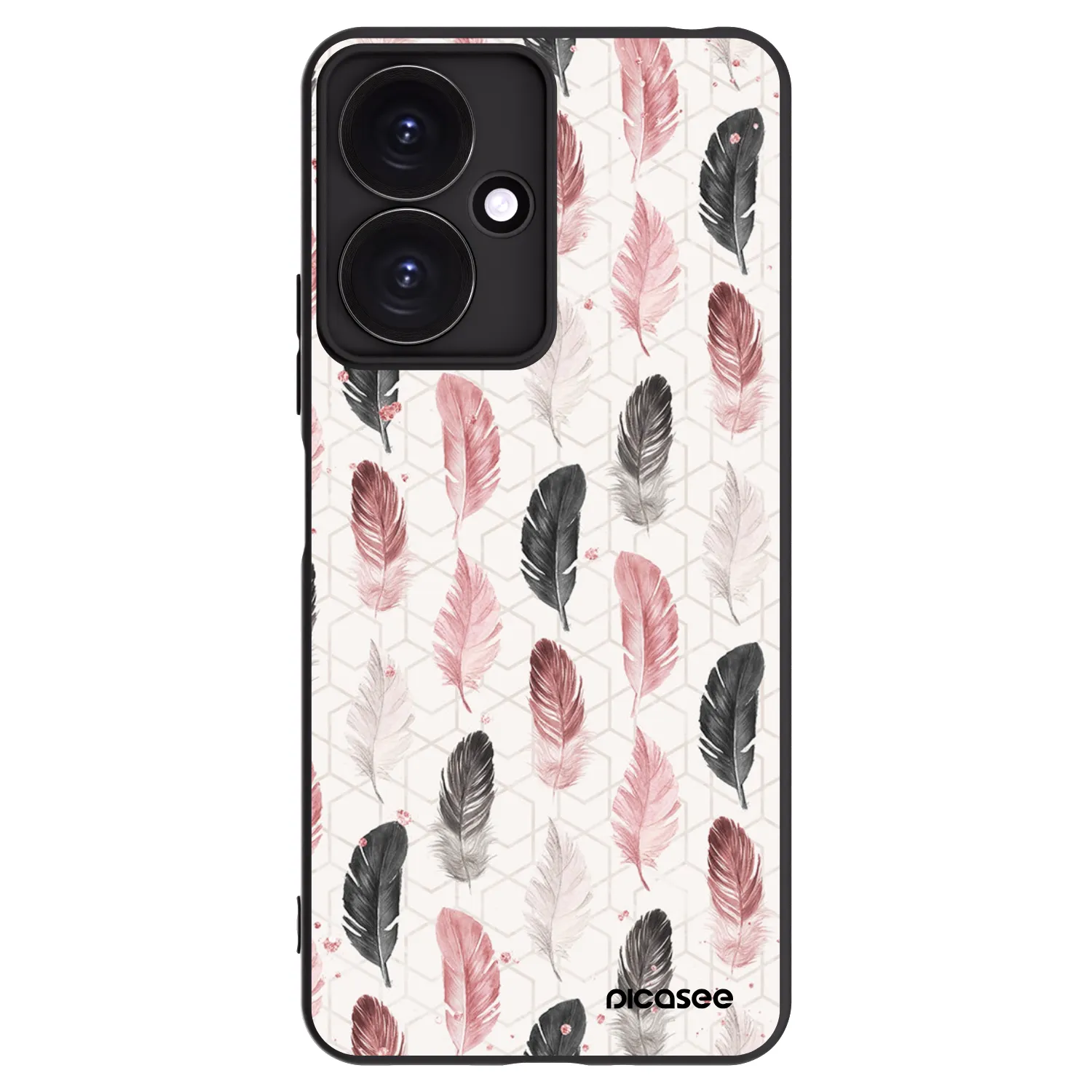 Picasee crna silikonska maskica za Xiaomi Redmi 13C 5G - Feather 2