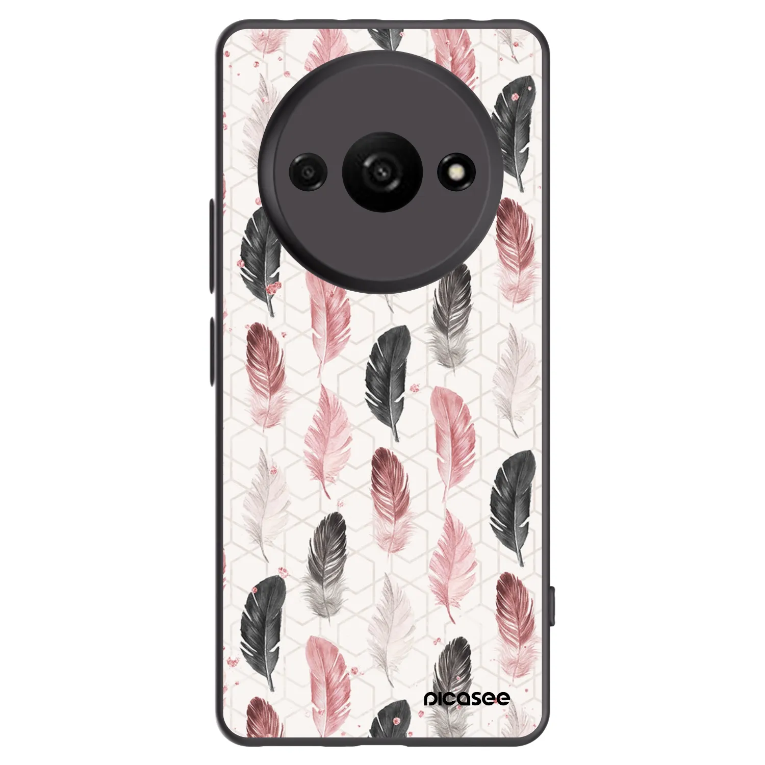 Picasee crna silikonska maskica za Xiaomi Redmi A3 - Feather 2