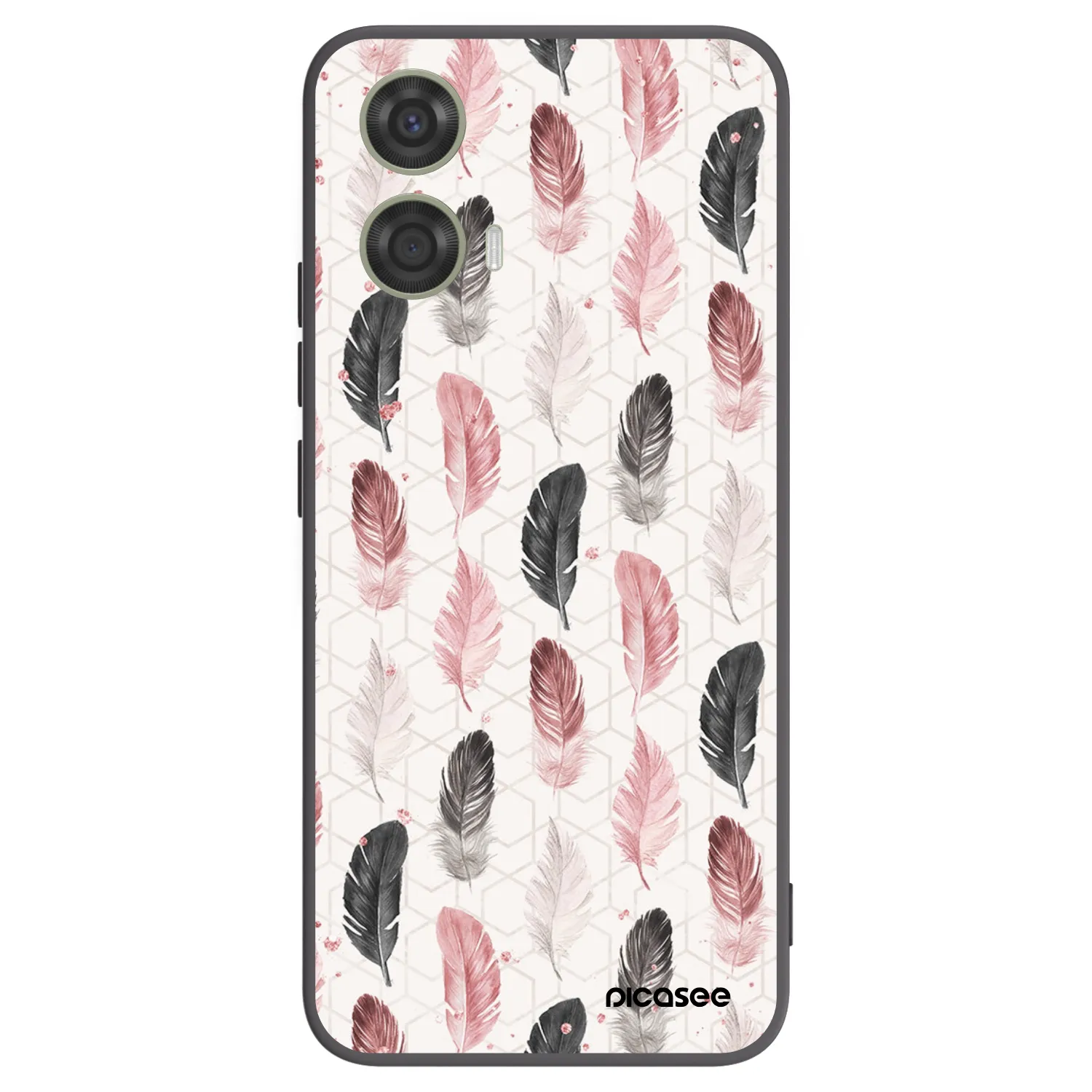 Picasee crna silikonska maskica za Motorola Moto G24 - Feather 2